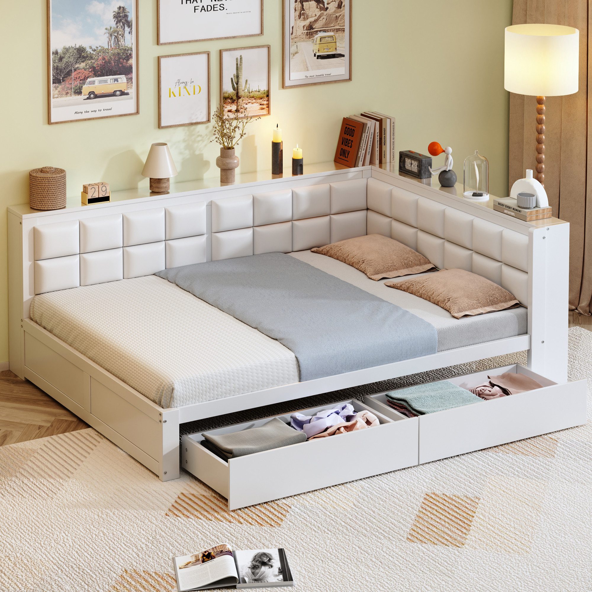 Flieks Daybett, Tagesbett Kinderbett Massivholz 140x200cm günstig online kaufen