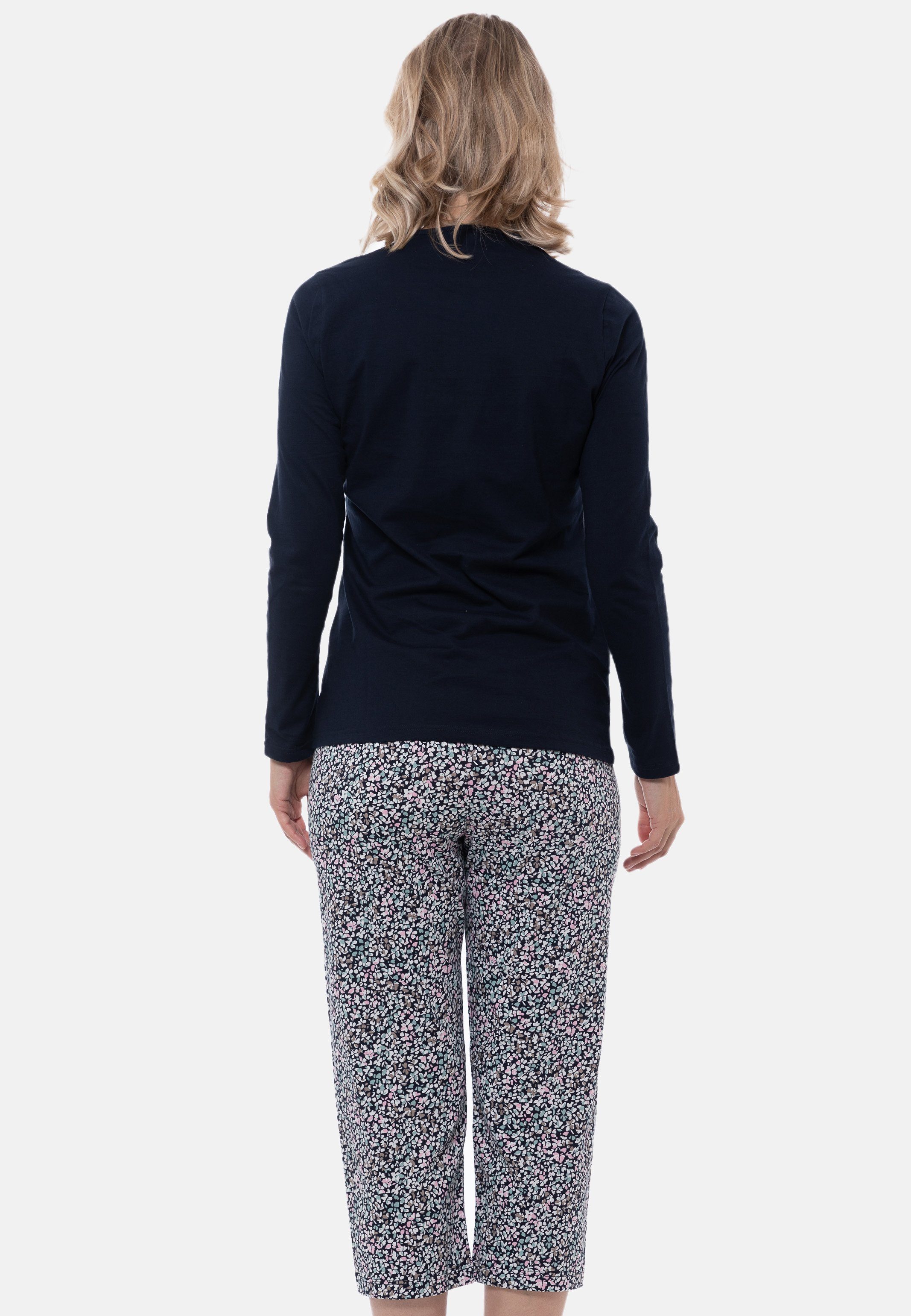 Pyjama Schlafanzug - tlg) Organic (Set, Ammann Baumwolle Langarm Cotton 2 -