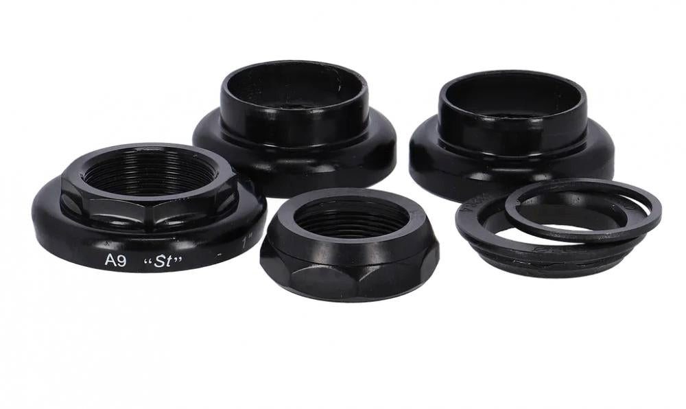 STRONGLIGHT Fahrradlenker Stronglight Steuersatz A9 Steel 1" schwarz, BSC Gewinde, Stahl, EC27/2