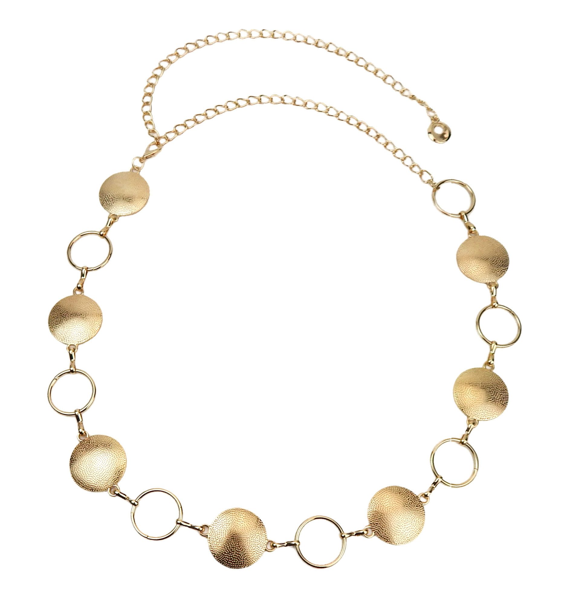 Ella Jonte Kettengürtel gold Ringe 60er 70er Ketten Gürtel verstellbar Vint günstig online kaufen