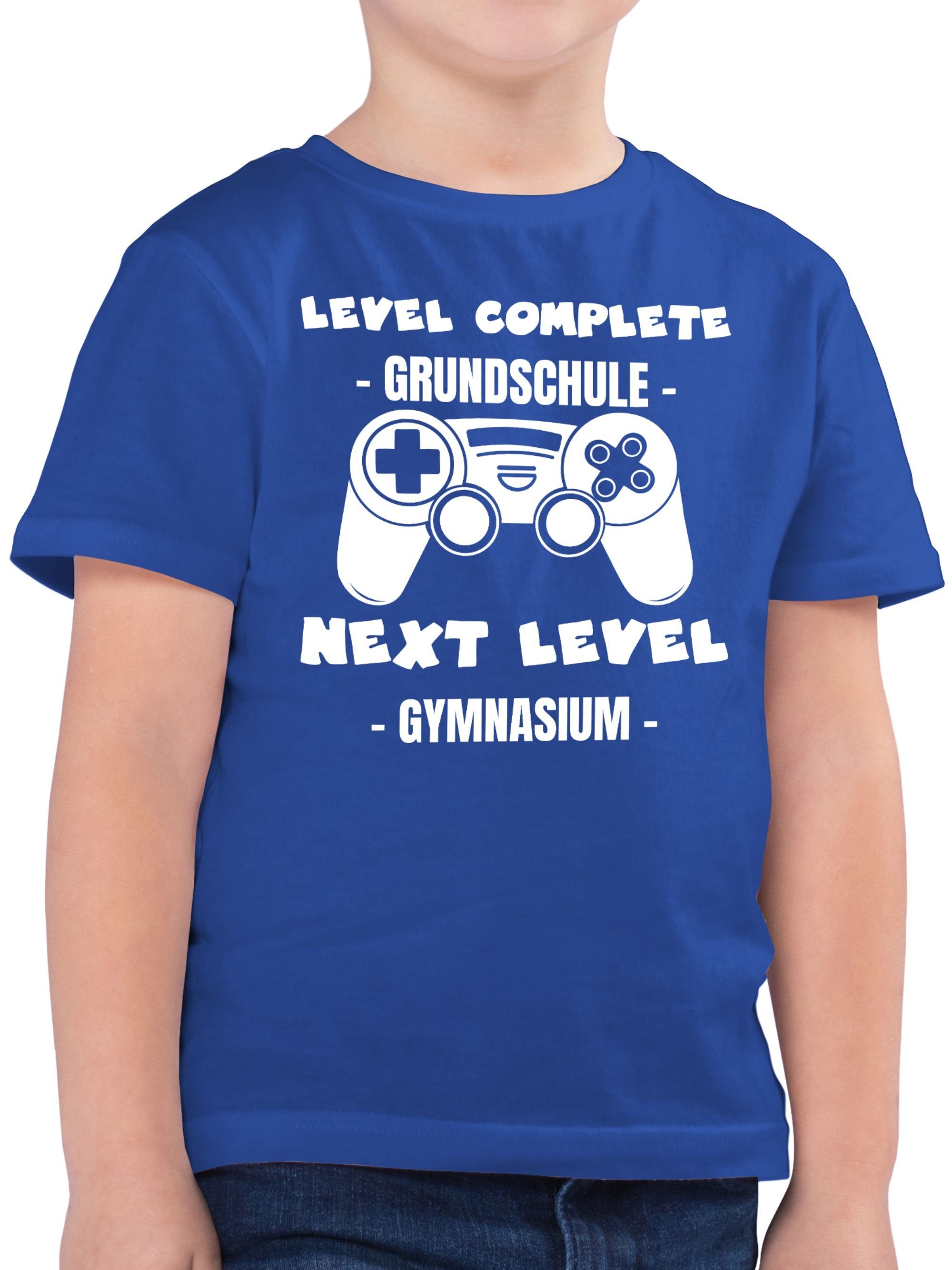 T-Shirt Level complete - next level Gymnasium weiß
