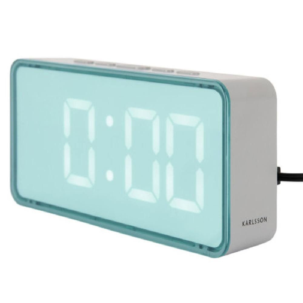 Karlsson Uhr Wecker Audaz Alarm Clock Misty Blue günstig online kaufen