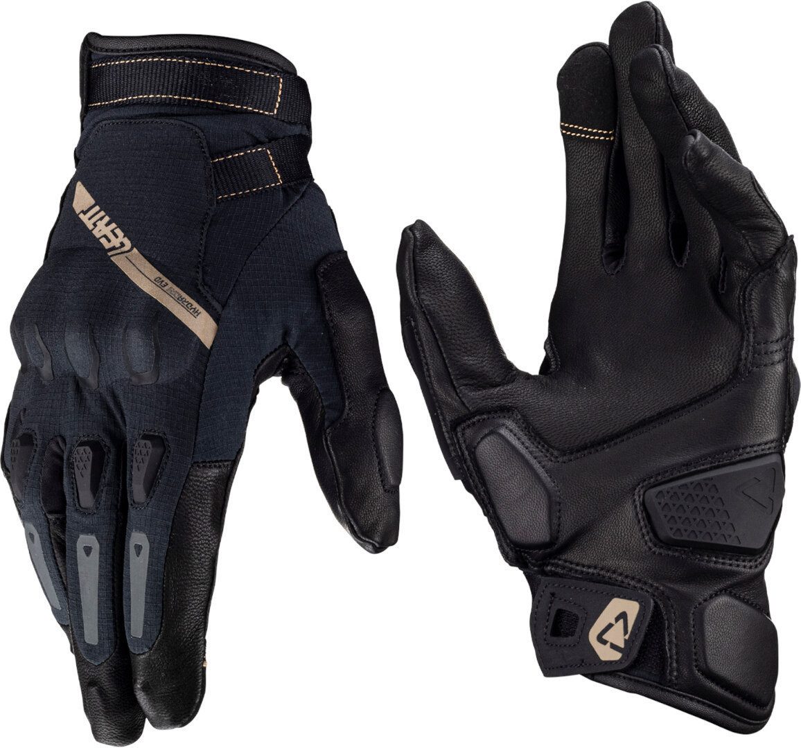 Leatt Motorradhandschuhe ADV HydraDri 7.5 Stealth Short wasserdichte Motorrad Handschuhe wasserdicht