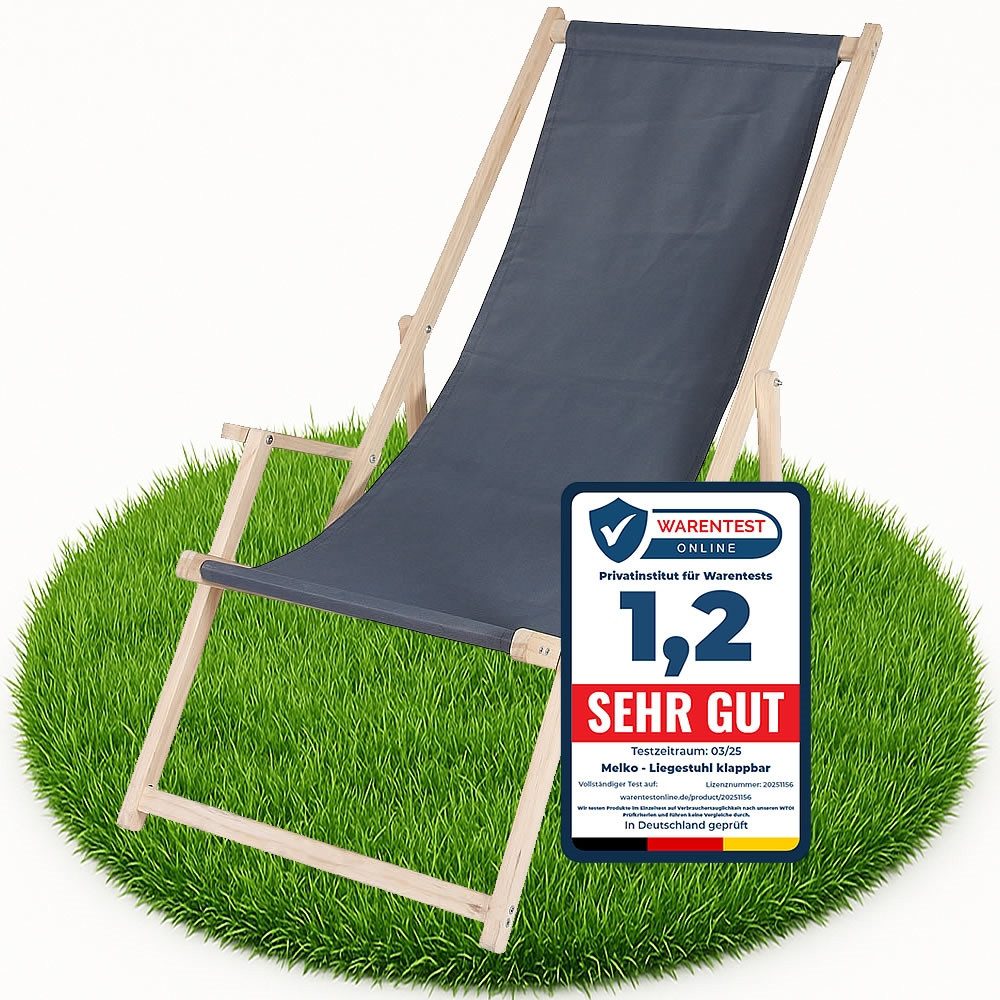 Melko Gartenstuhl Strandliege Liegestuhl Gartenliege Holz günstig online kaufen