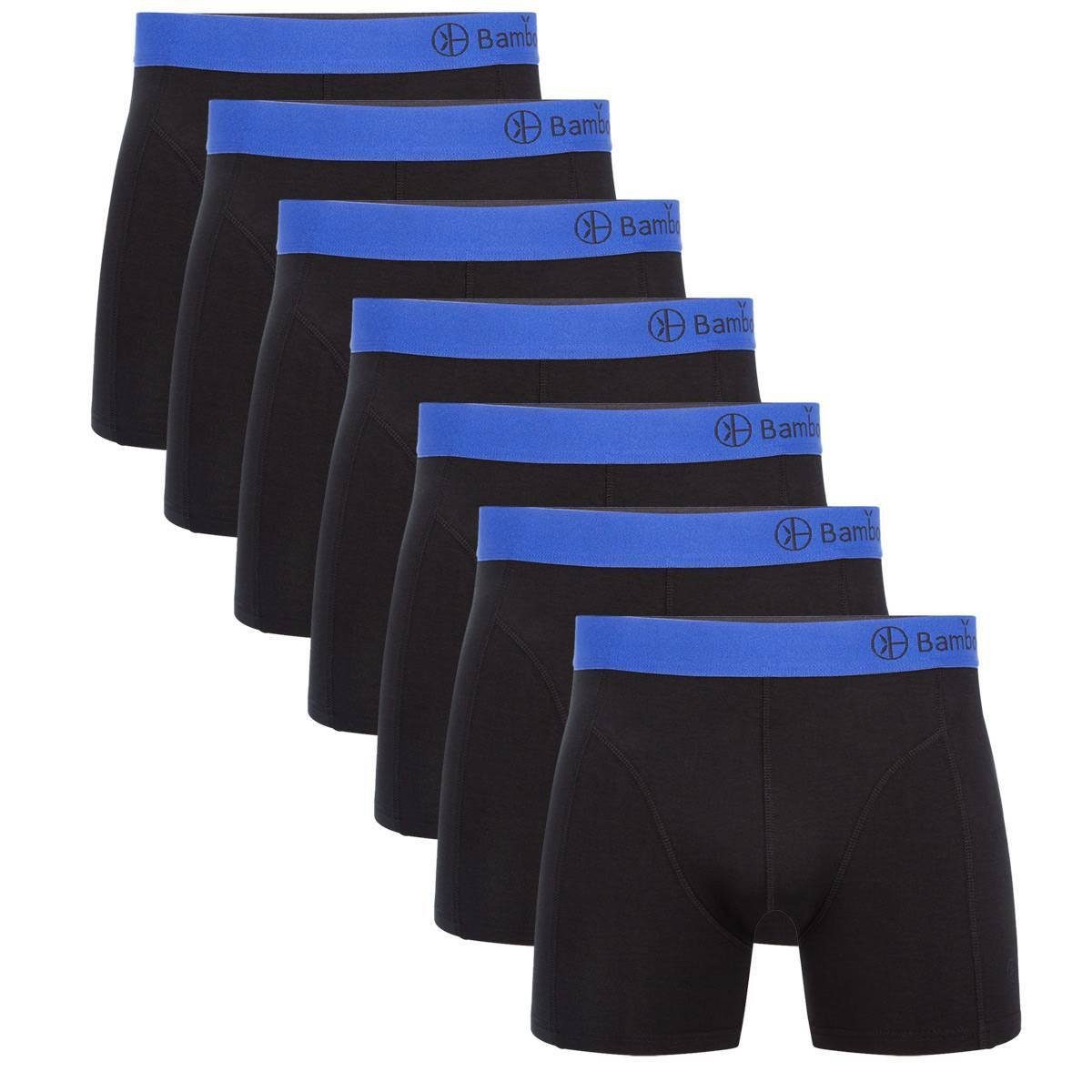 Bamboo basics Boxer Herren Boxer Shorts, 7er Pack - LEVI7P Schwarz/Blau