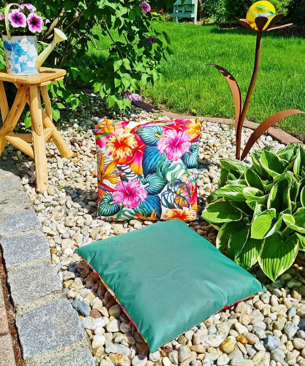 geeignet Füllung, Dekokissen 45x45cm inkl. mit JACK Dekokissen Motiv Robust, Outdoor Kissen Strapazierfähig, Außen Innen für JACK Lotus-Effekt, Lounge & Flowers