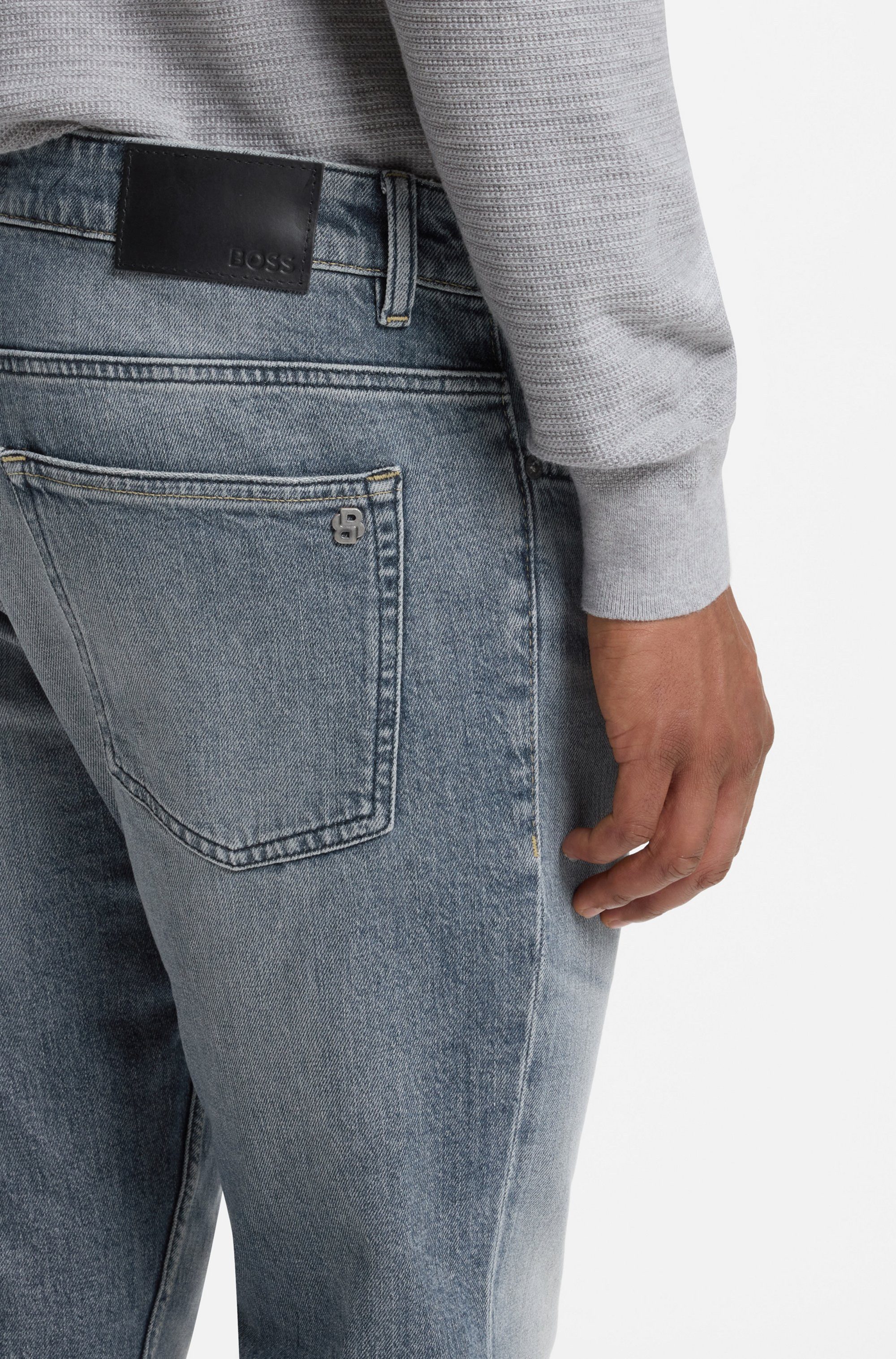 BOSS ORANGE Slim-fit-Jeans Delaware Soft-Motion-Denim Schmale Silhouette bei mittlerer Leibhöhe – Bild 2 von 5