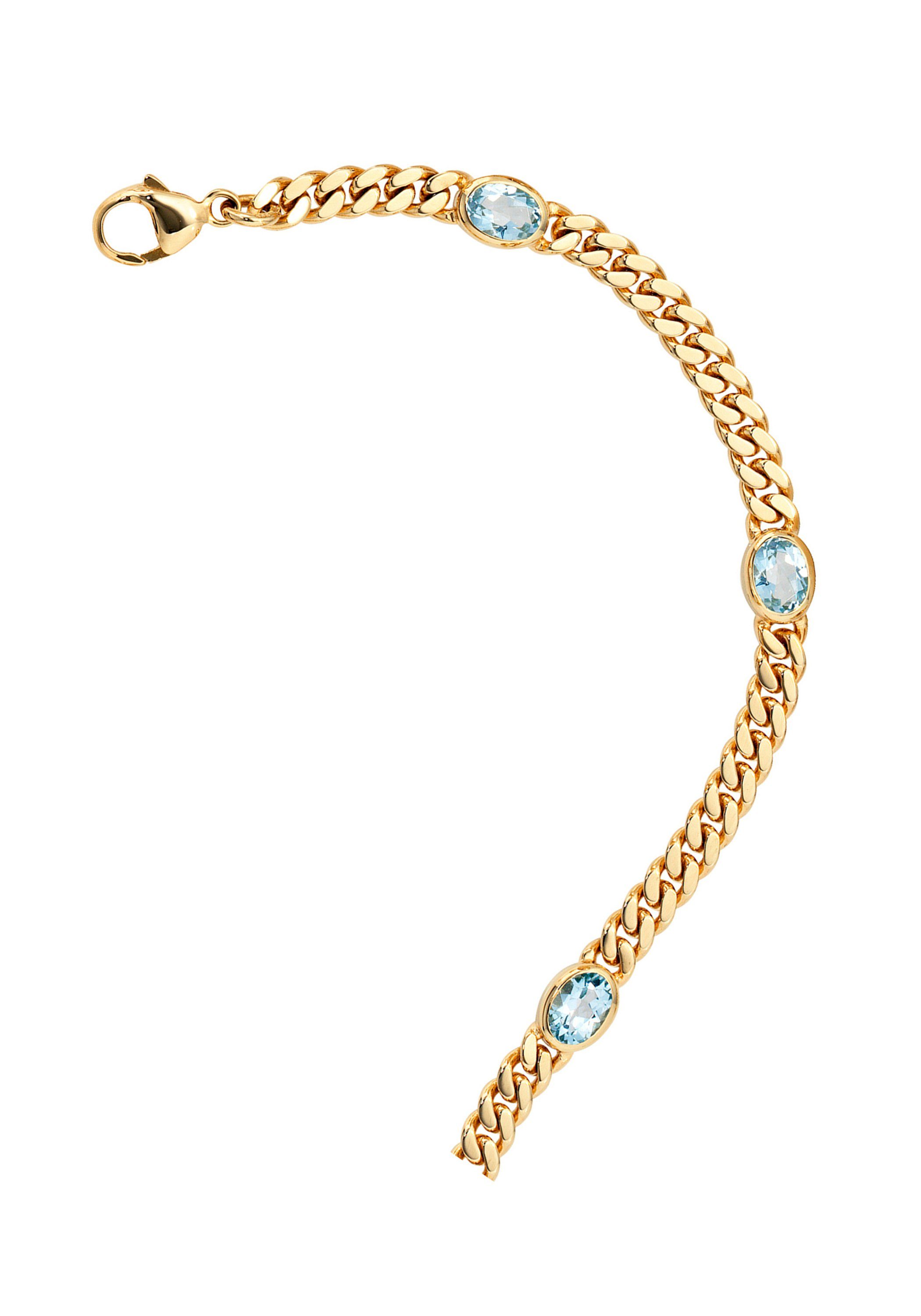 JOBO Goldarmband Armband mit Blautopas, ...