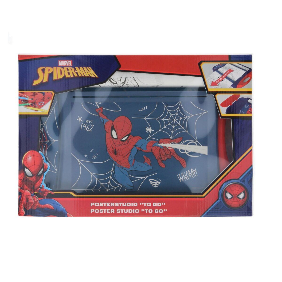 Spiderman Kreativset Ausmalposter-Set 70 Poster mit Buntstiften und Stickern