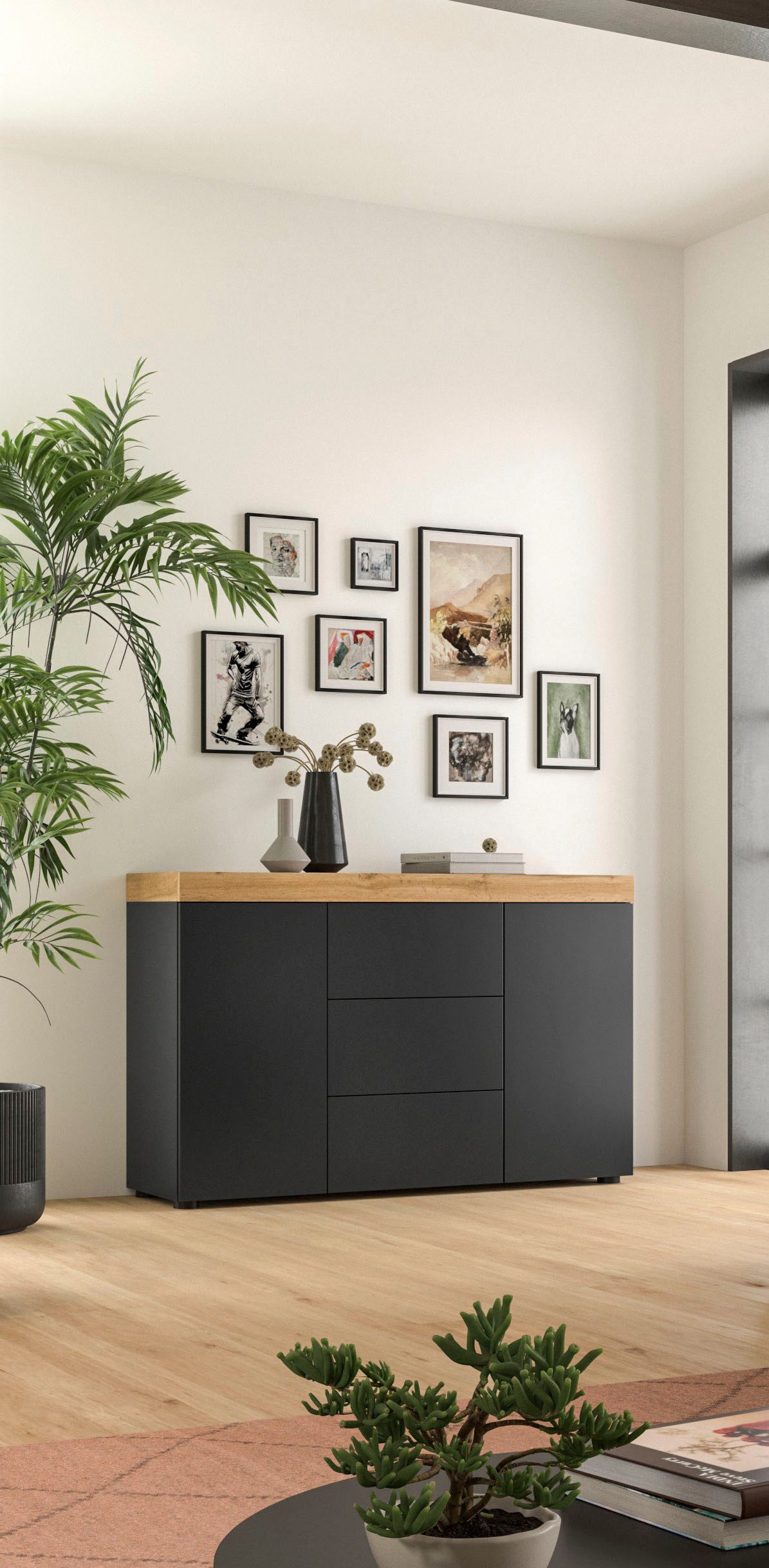 OTTO home Sideboard MAMBO (1 St., 2 farbige Ausführung, in verschiedenen Farben erhältlich), Sideboard, Kommode, Wohnzimmer, Flur, Arbeitszimmer