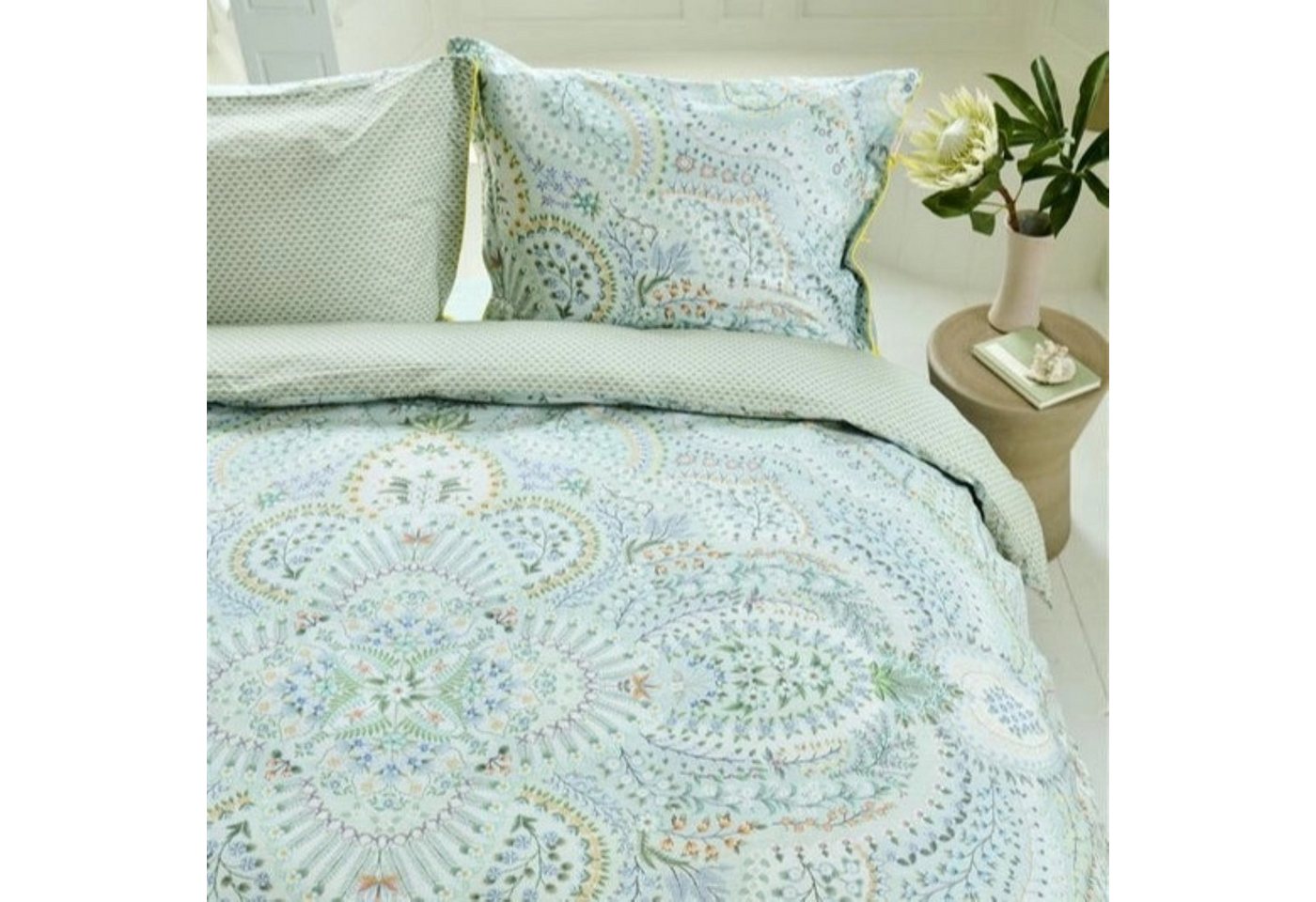 PiP Studio Bettwäsche PIP Studio Perkal Bettwäsche 135x200 Alfombra Light Blue Ornamente, Perkal, 2 teilig, fein gewebter 100% Baumwollperkal