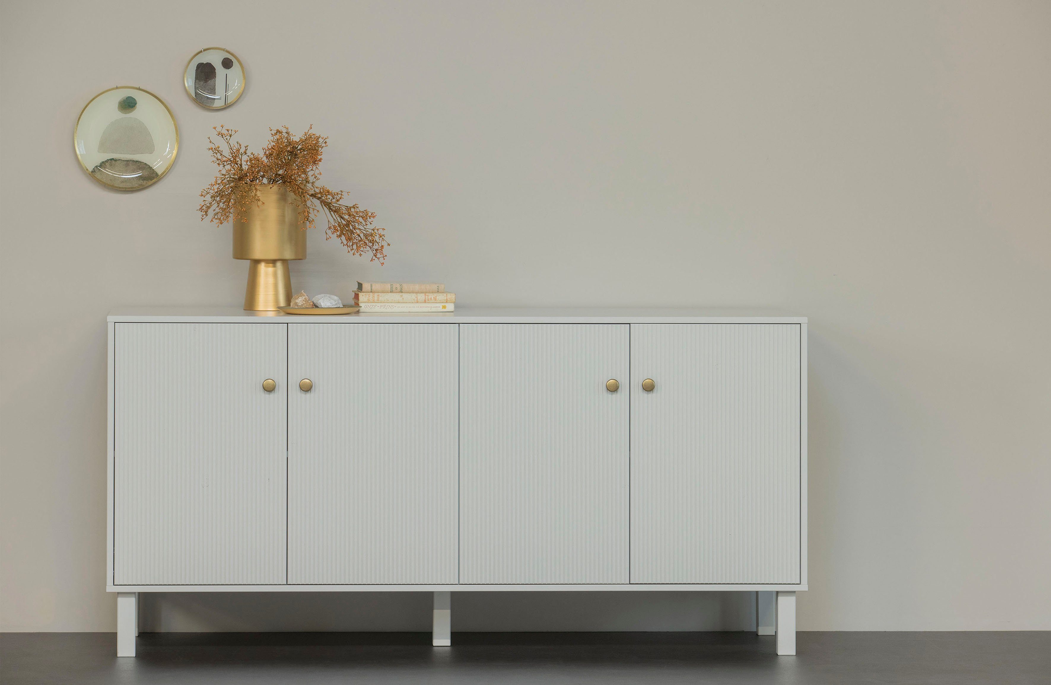 WOOOD Sideboard Madu, Kommode aus Kiefernholz, aus Stauraum H 78 cm x B 160 cm x T 46 cm