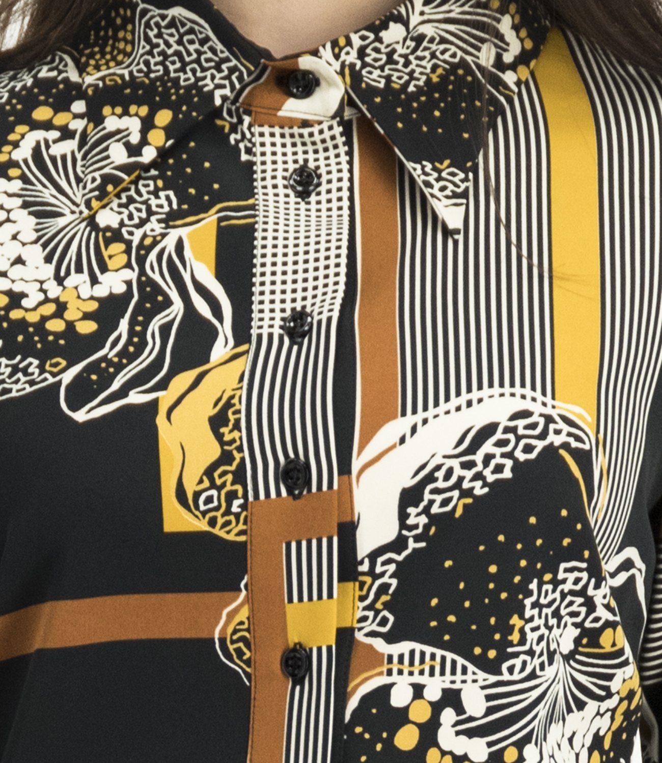 Blusenkleid detailreichem ITANJA Musters mit Nicowa