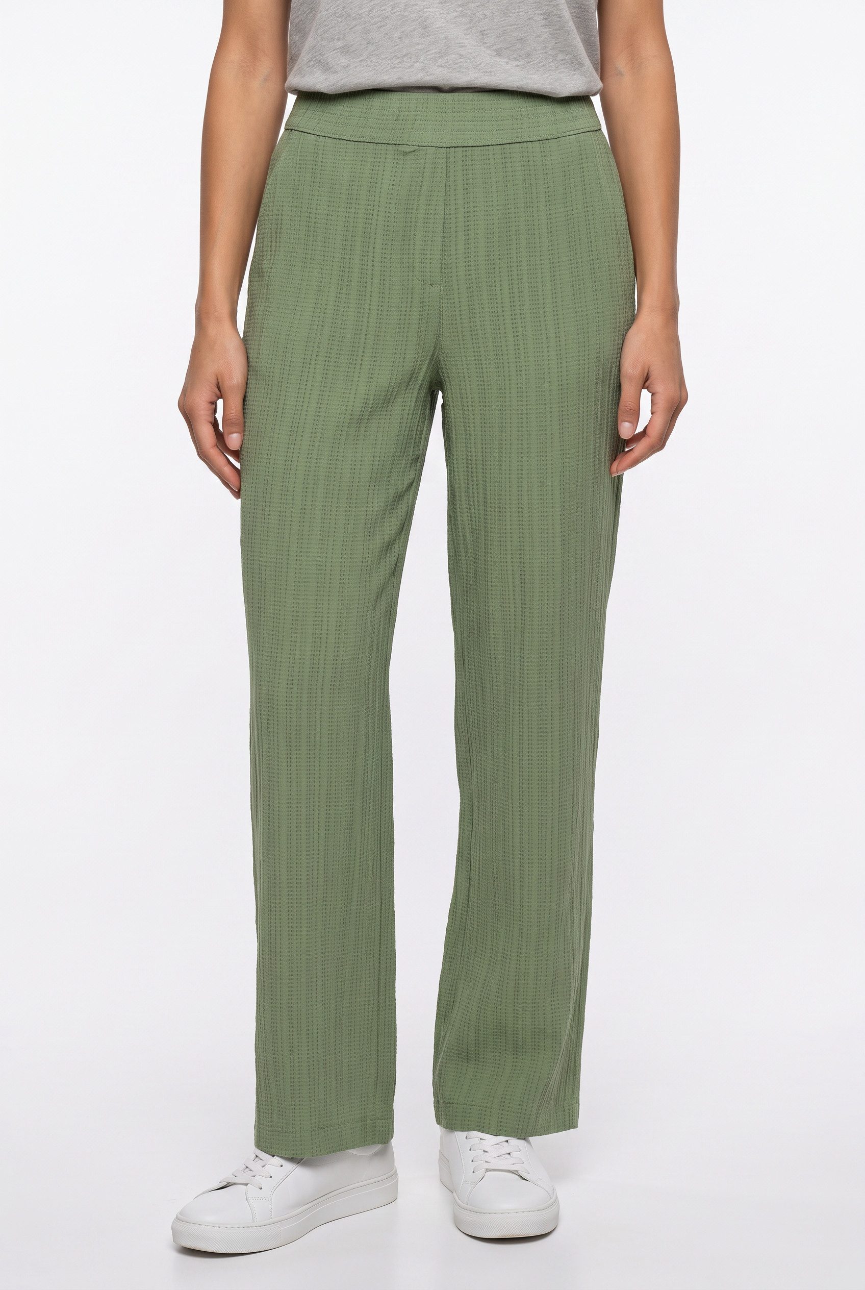 CECIL Stoffhose Style Neele Sommerhose im Loose Fit mit Struktur-Streifen