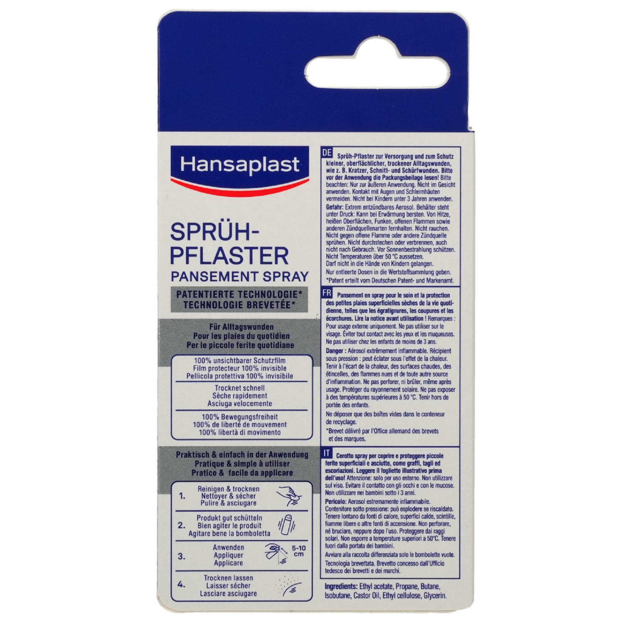 Hansaplast Wundpflaster HANSAPLAST Zweite Haut Schutz Sprüh-Pflaster 40ml PZN 19840205