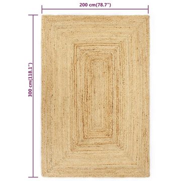 Teppich Handgefertigt Jute 200x300 cm, furnicato, Rechteckig