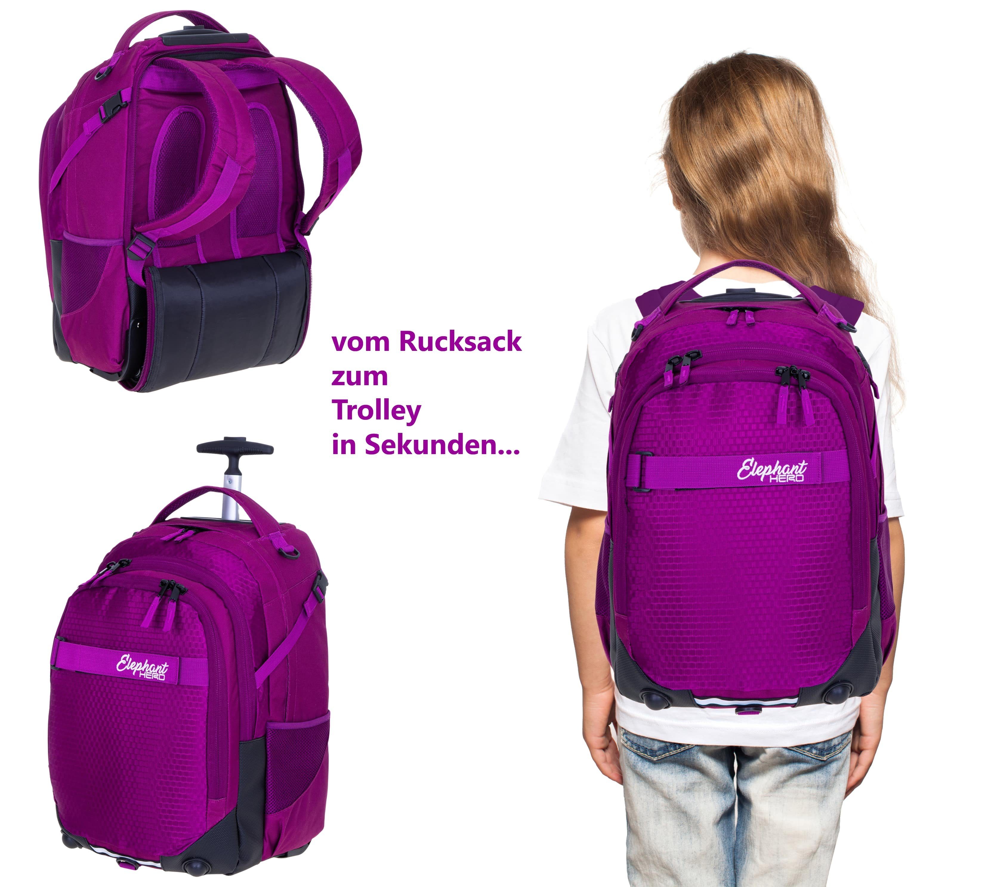 ELEPHANT Schulrucksack Trolley Hero Signature Schultrolley, Rucksacktrolley Daypack Trolly