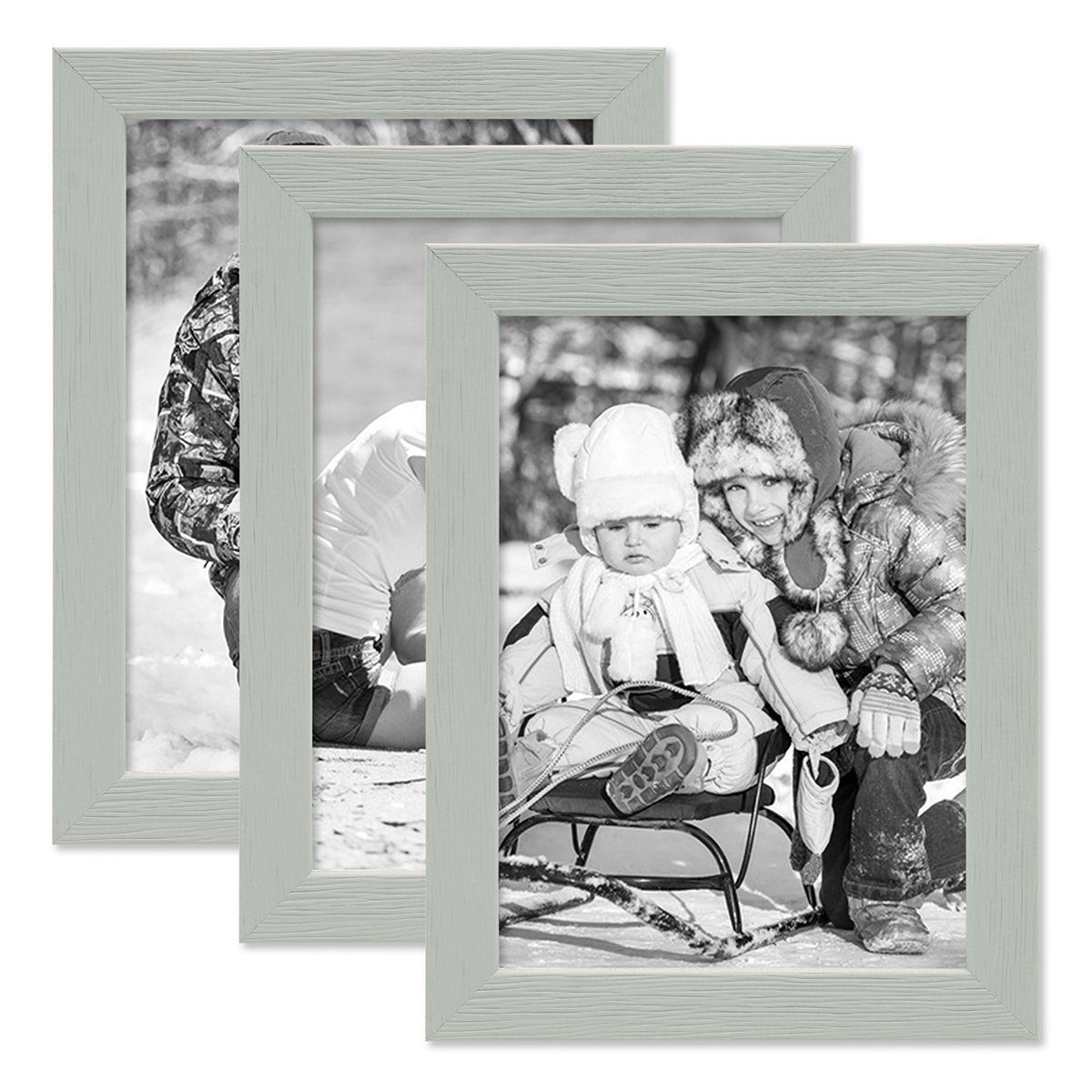 PHOTOLINI Bilderrahmen 3er Set Massivholz-Rahmen - günstig online kaufen