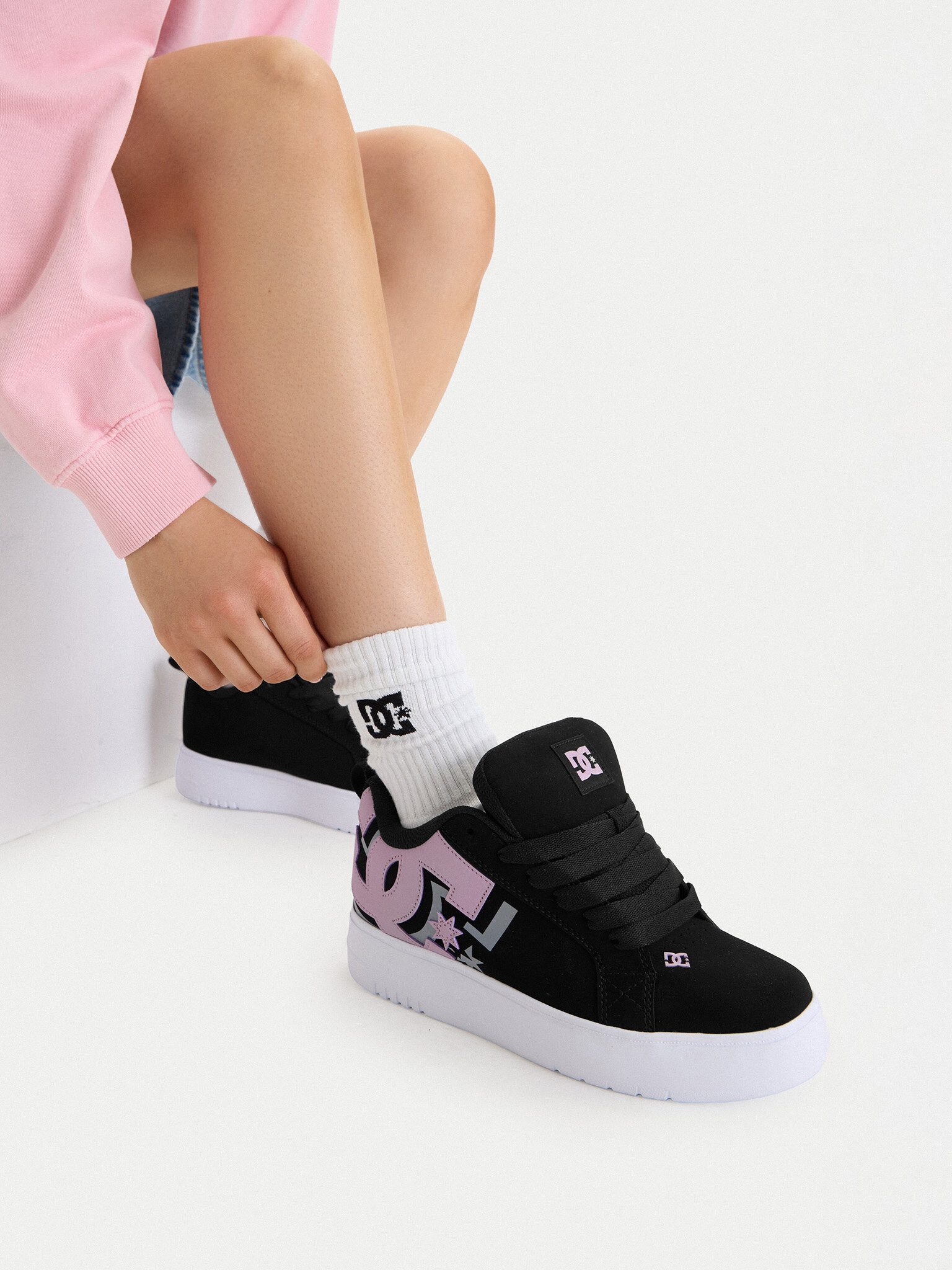 DC Shoes Dc Shoes Damen-Sneakers Schwarz DC SHOES-EO-COURT GRAFFIK PLATFORM günstig online kaufen