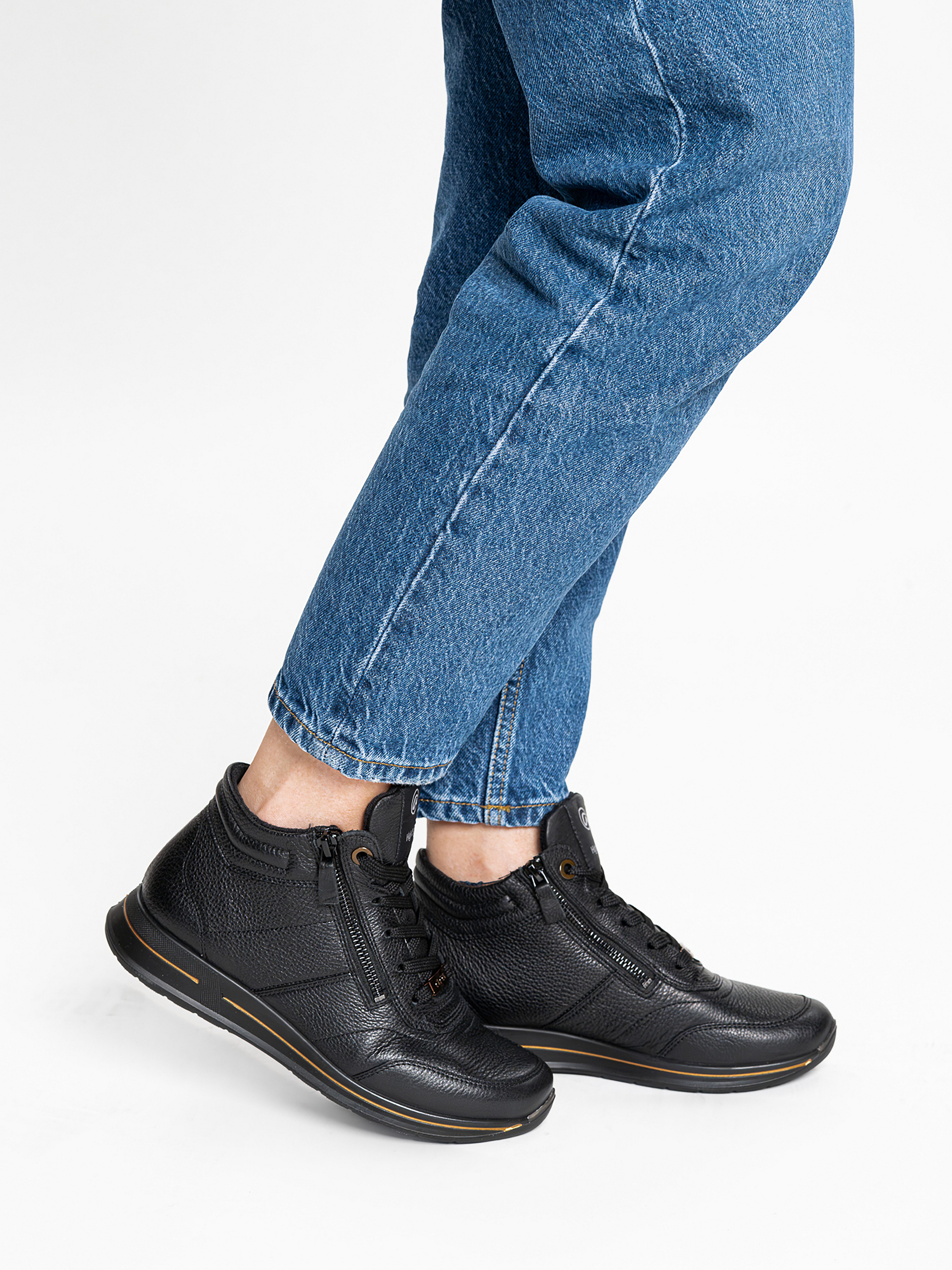 Ara OSAKA Schnürboots Herbstboots, mit beidseitigen Reißverschlüssen, H-Weite (sehr weit)