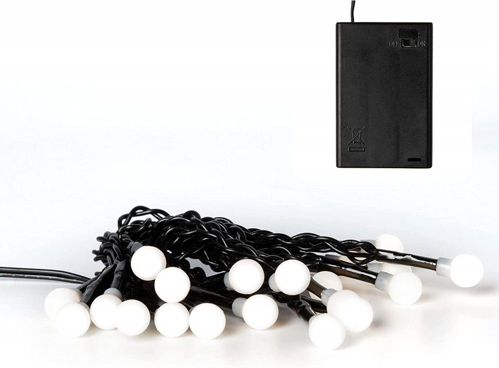 Hellum Lichterkette »Hellum LEDLichterkette Kugel 20 BS weiß/schwarz
