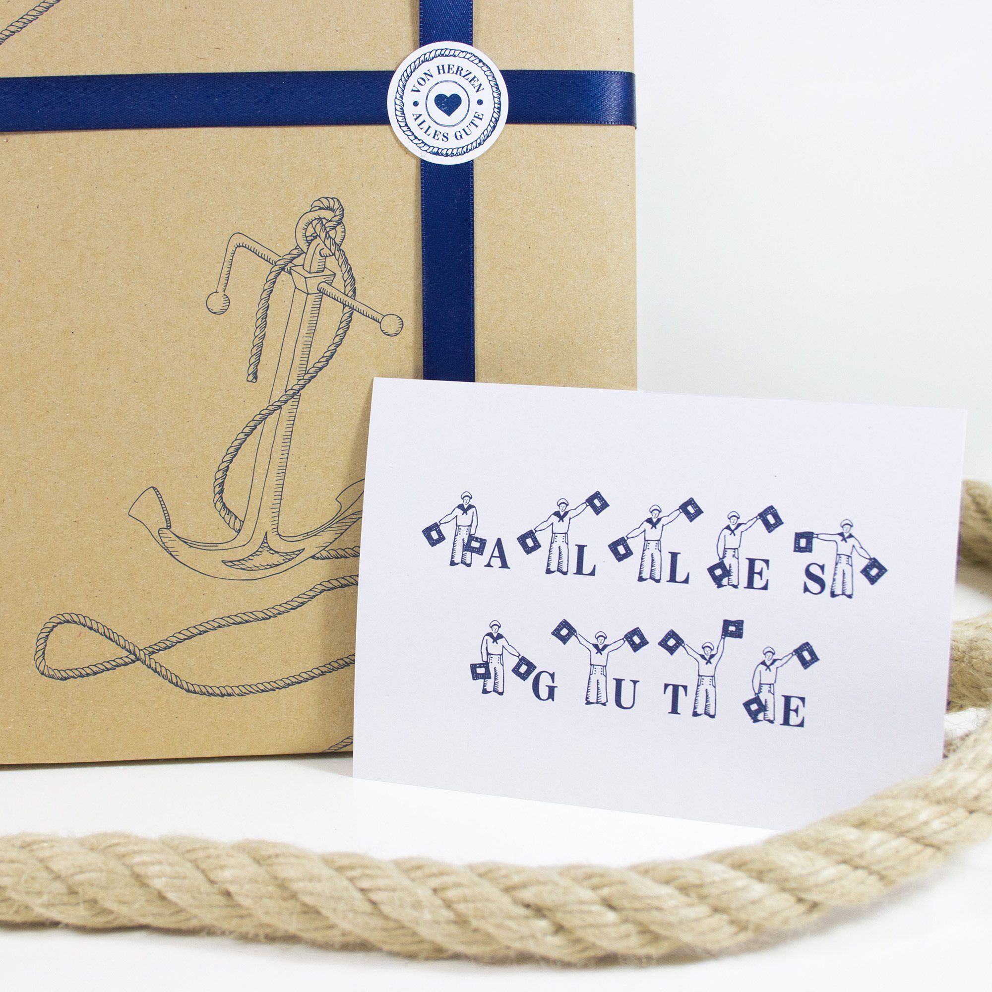 Bow & Hummingbird Geburtstagskarte Postkarte Alles Gute, 100 % Recyclingpapier