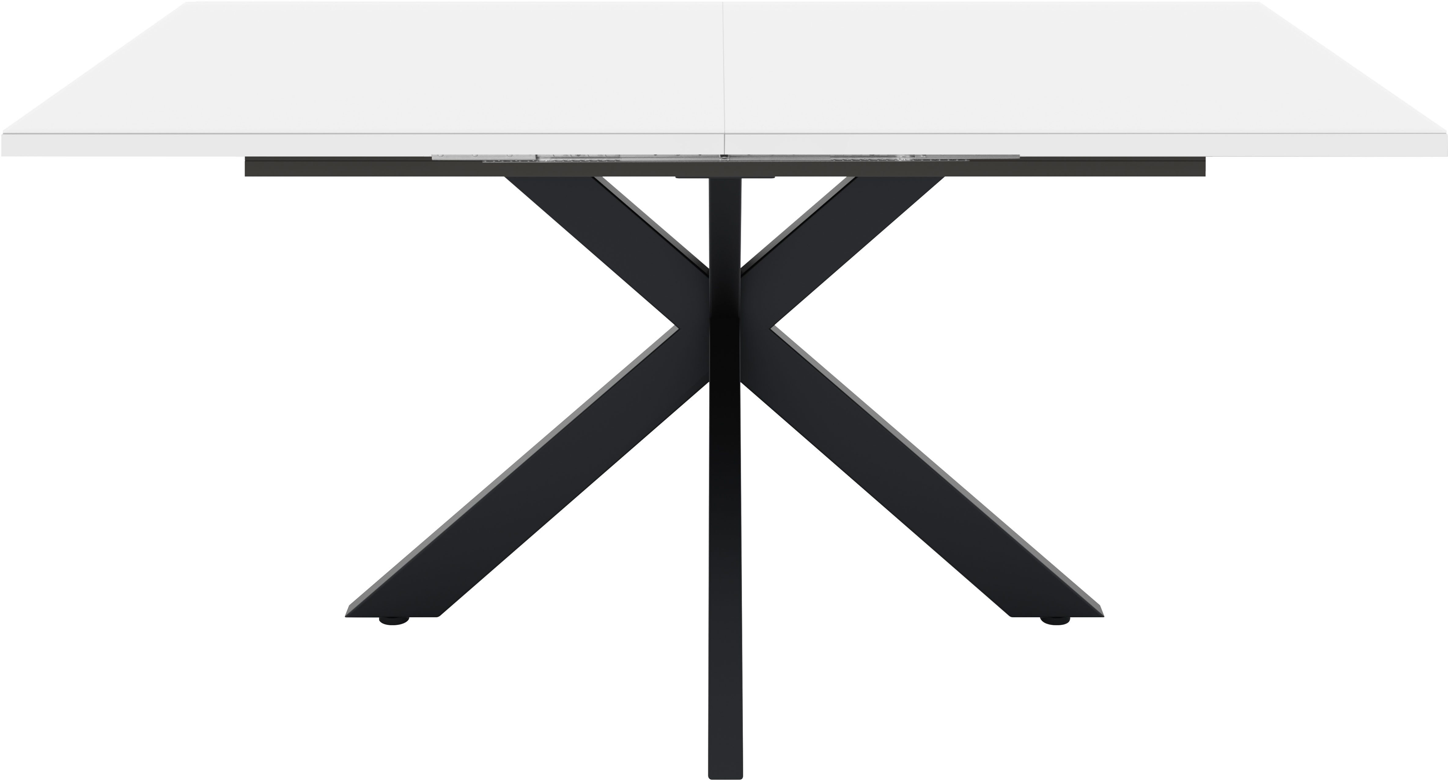 Mäusbacher Esstisch Vitrum, Esstisch ausziehbar auf 210 cm, eckige Tischform, Gestell Sternform