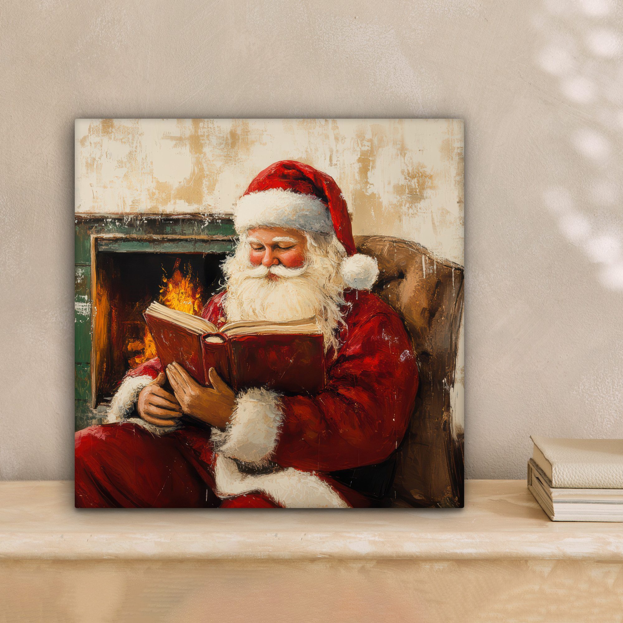 OneMillionCanvasses® Leinwandbild Weihnachten - Weihnachtsmann - Winter - O günstig online kaufen