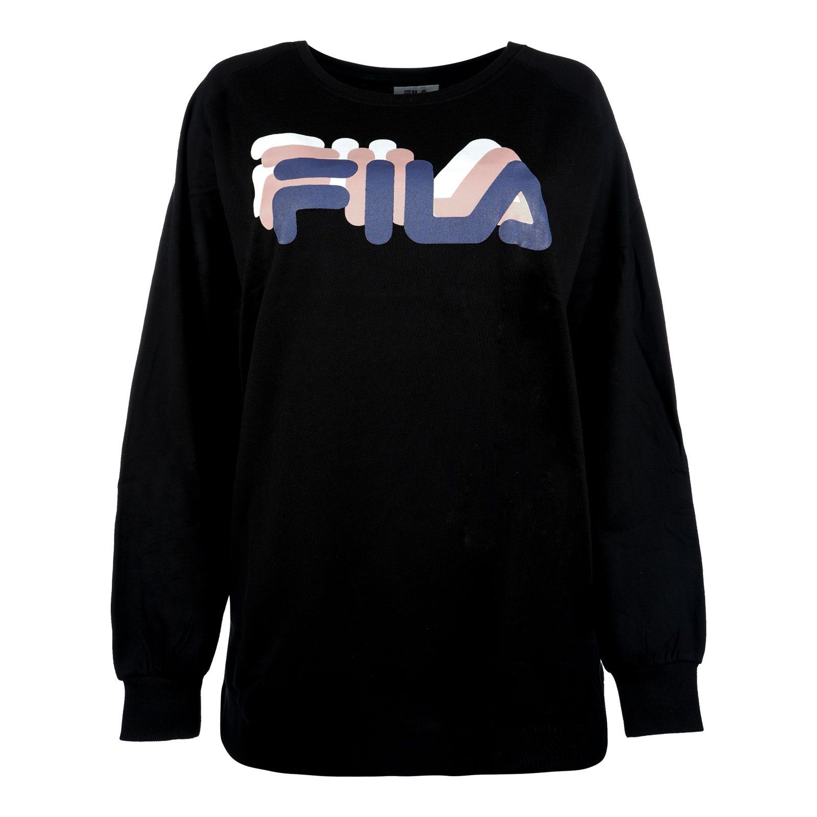 Fila Longpullover Homewearpullover mit 3-farbigem Logoprint günstig online kaufen