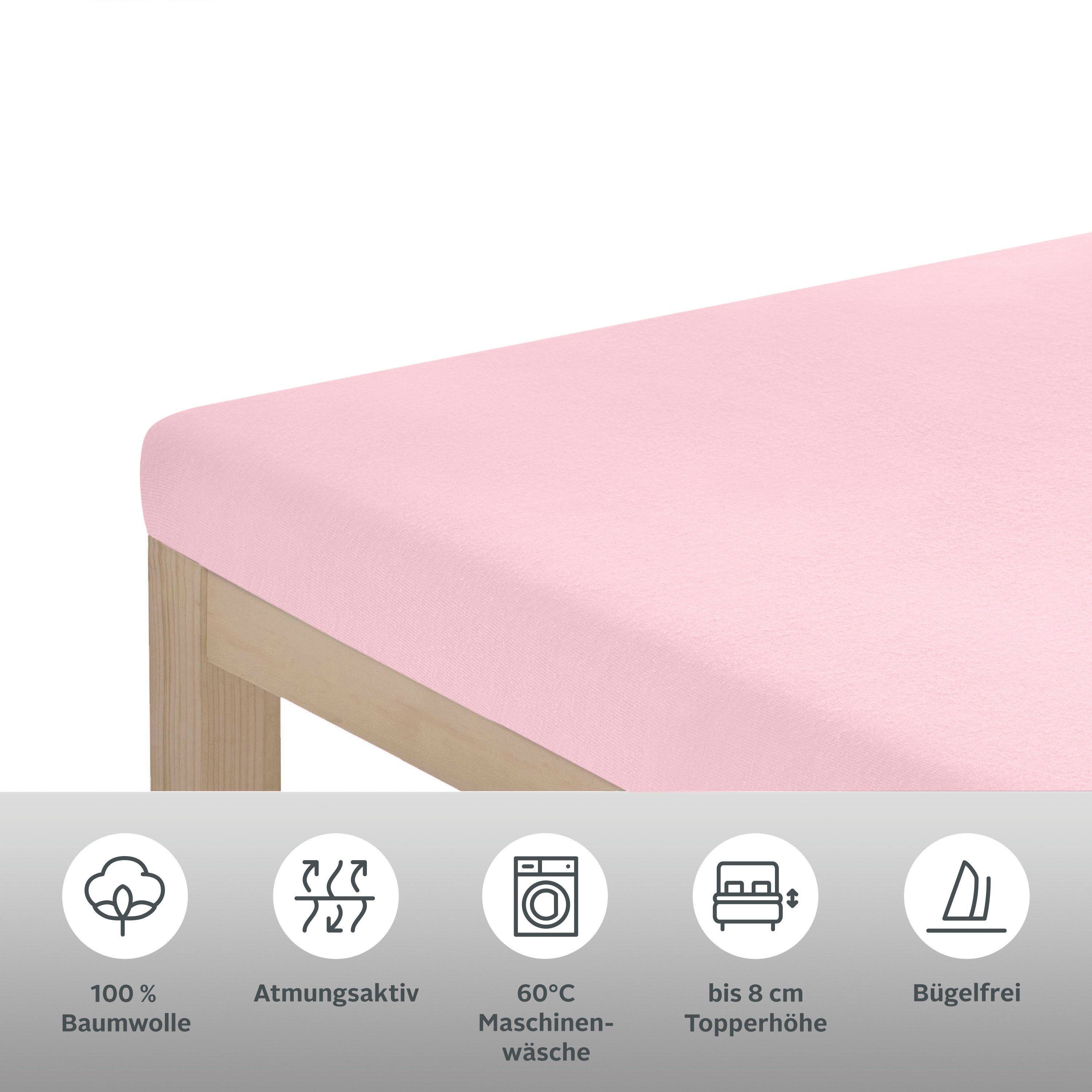OTTO home Spannbettlaken Physalis Topper COMFORT, Jersey, Gummizug: rundum, (1 Stück), bis 10 cm Höhe, Bettlaken, Laken, in Comfort & Premium Qualität