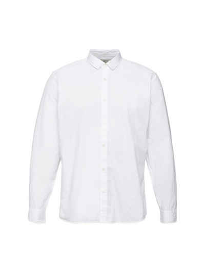 Esprit Langarmhemd Nachhaltiges Baumwollhemd Slim Fit