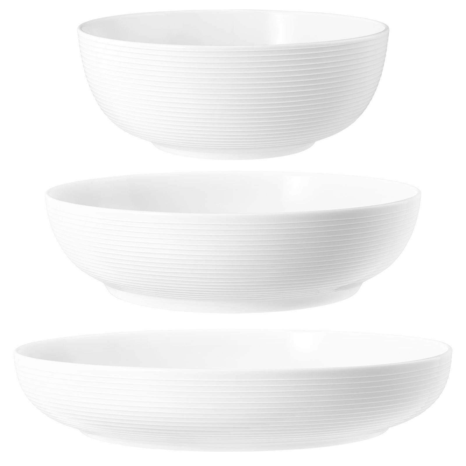 Seltmann Weiden Schale Beat Color Glaze Foodbowl 20/25/28 cm 3er Set, Porzellan, (3x Schale, 3-tlg)