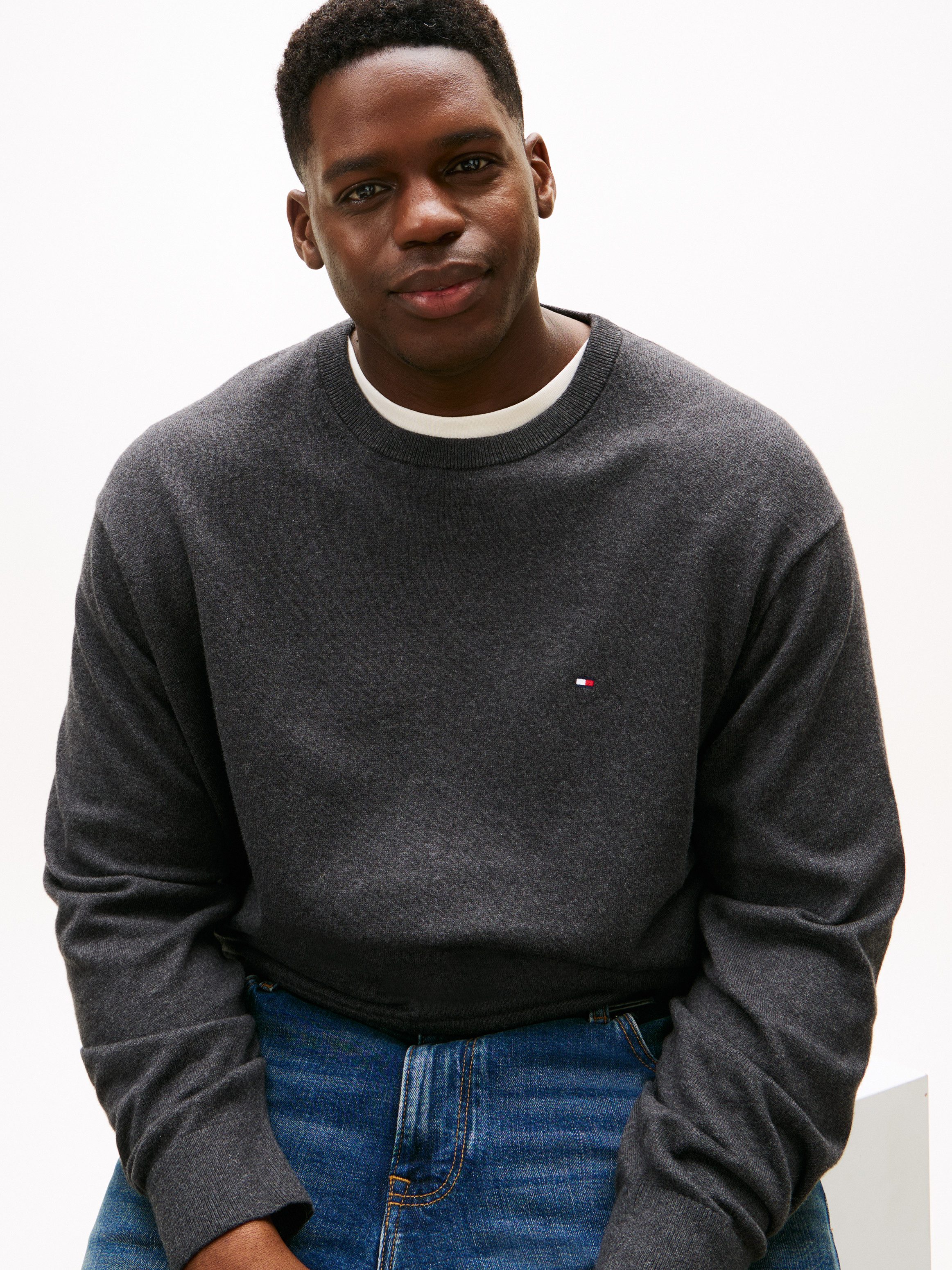 Tommy Hilfiger Big & Tall Rundhalspullover BT-PIMA ORG CTN CASHMERE CN-B günstig online kaufen