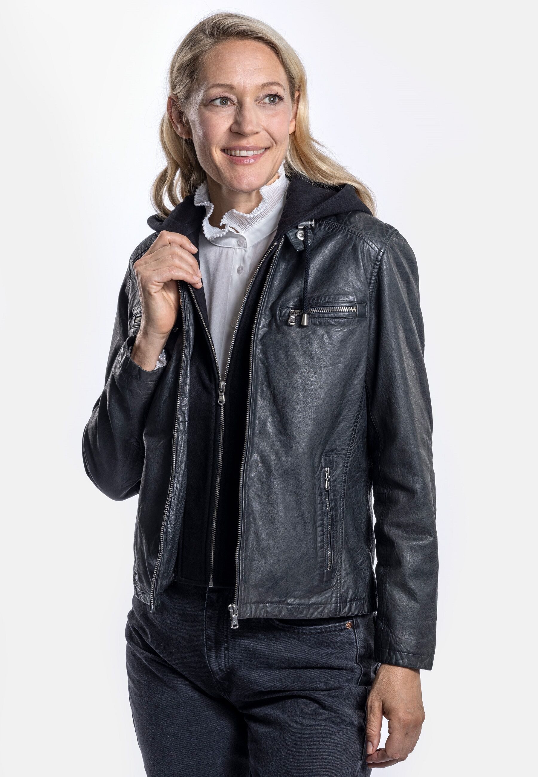 18N62 Lederjacke NEDAMARA (1-St) aus weichem Nappaleder günstig online kaufen