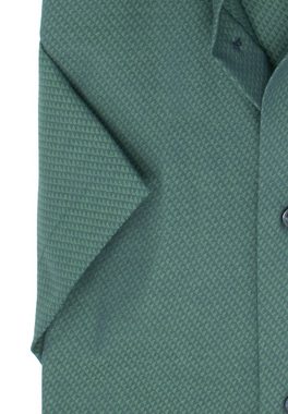 MARVELIS Kurzarmhemd Kurzarmhemd - Comfort Fit - Struktur - Grün