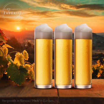 IMPERIAL glass Bierglas Kölschgläser Set 12-Teilig 200ml (max. 250ml), Glas, Kölschstangen 0,2L Bierstangen Bierglas Spülmaschinenfest