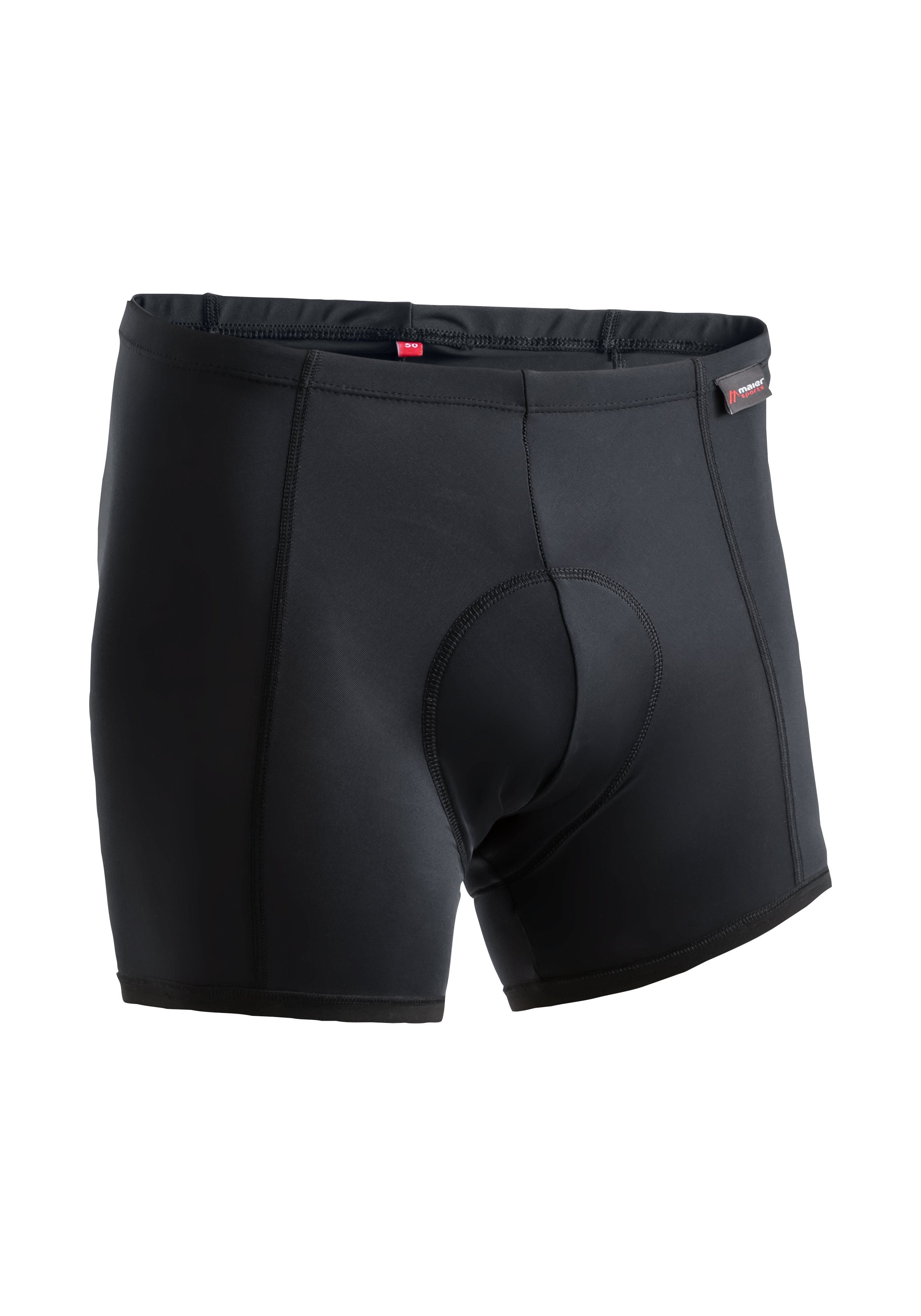 Sitzpolster dank Fahrradhose Sports Tragekomfort Cycling Boxer innovativem Maier Angenehmer schwarz