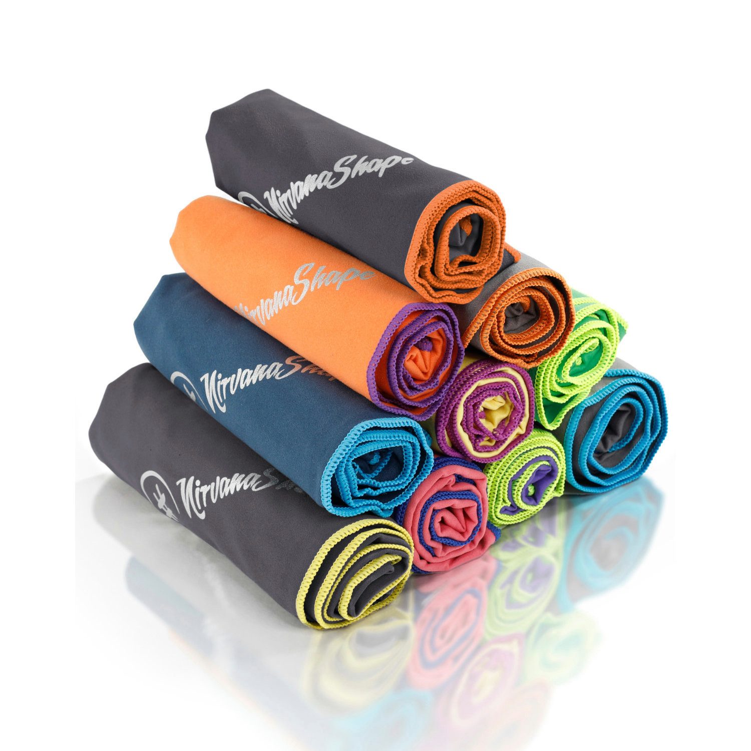 NirvanaShape Sporthandtuch Mikrofaser Handtuch, Badehandtuch, Reisehandtuch, Sporthandtuch, saugfähig, leicht, schnelltrocknend, für Reisen, Fitness, Yoga, Sauna