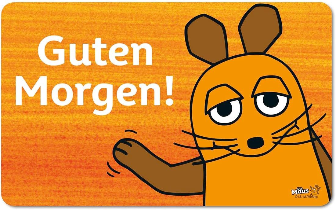 LOGOSHIRT Frühstücksbrett Sendung mit der Maus - Guten Morgen - Frühstücksbrettchen, (1-St), langlebig, robust und alltagstauglich