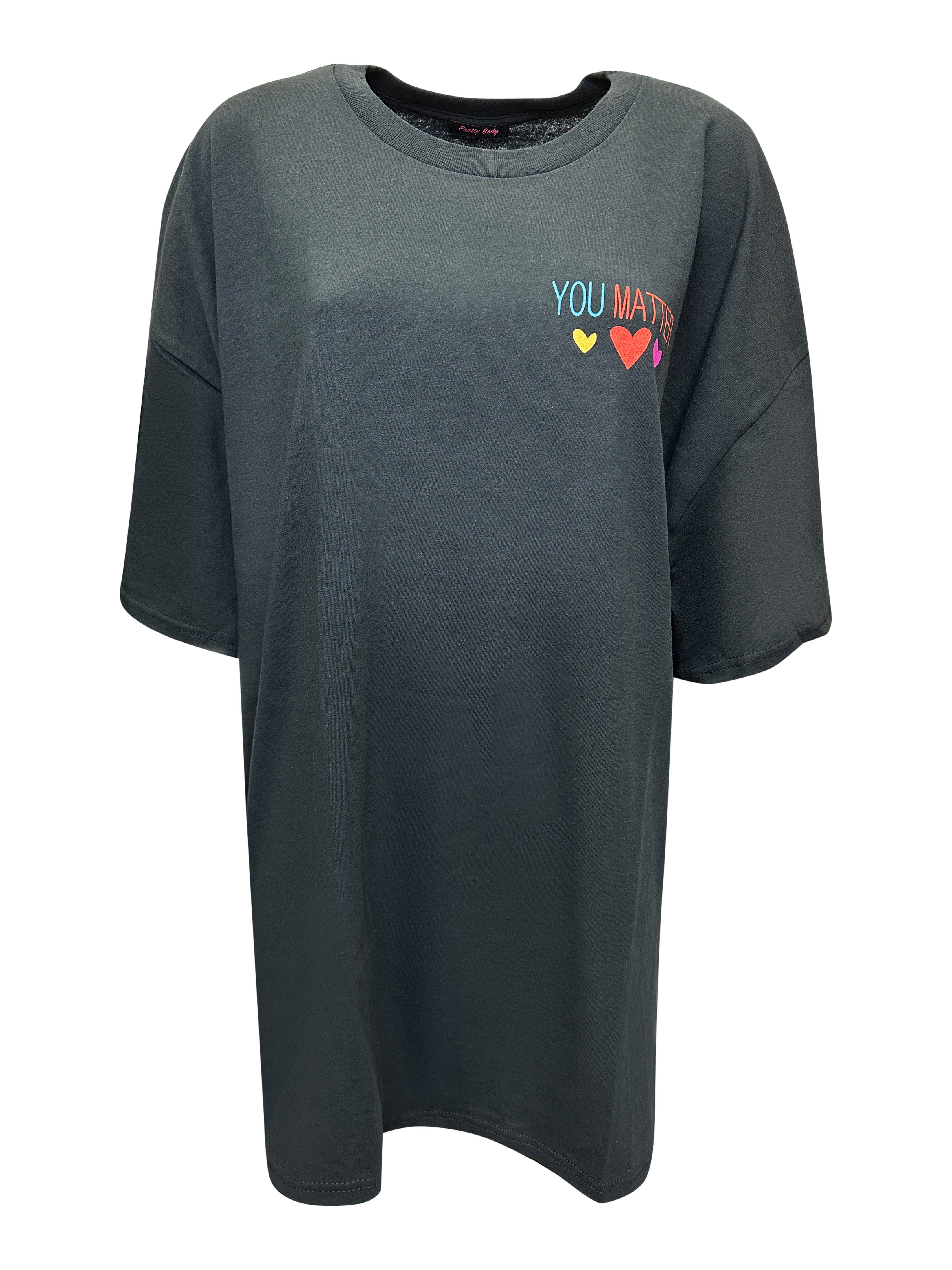 Worldclassca T-Shirt Worldclassca Oversized Print You Matter T-Shirt lang T günstig online kaufen