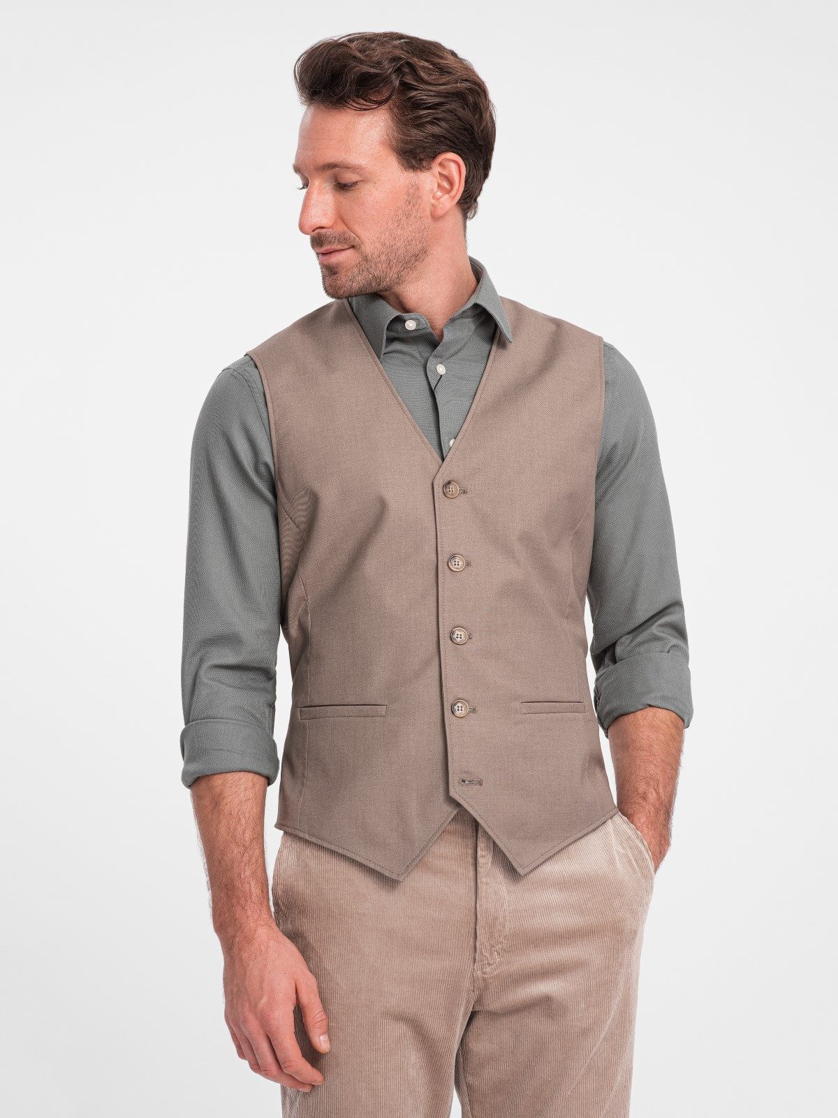 OMBRE Anzugweste Herren Anzugweste ohne Revers günstig online kaufen