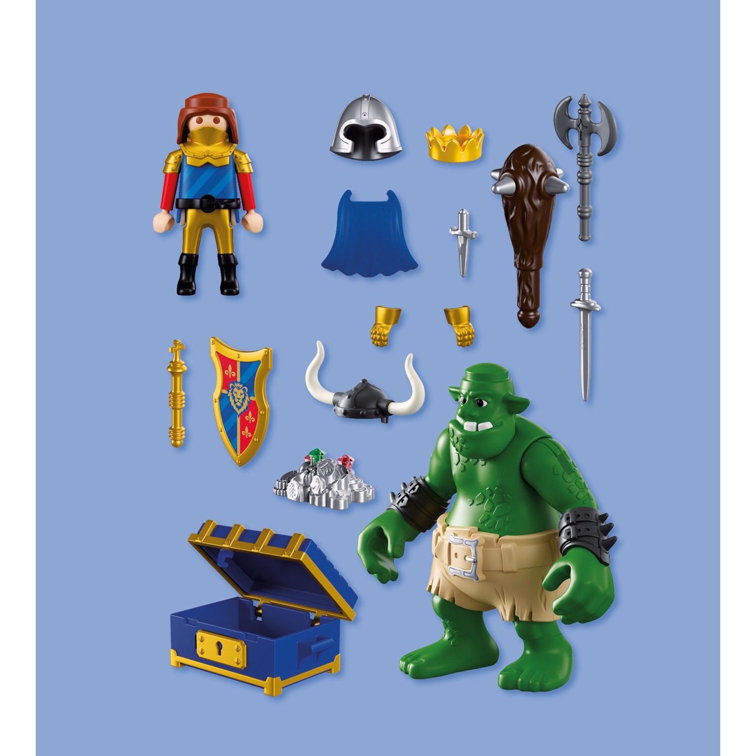 Playmobil® 72116 Knights Troll mit Löwenritterschatz Konstruktions-Spielset – Bild 3 von 4