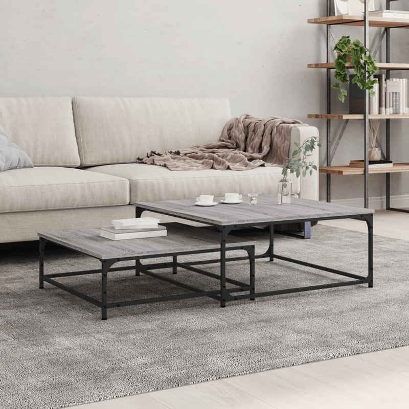 vidaXL Couchtisch Satztische 2 Stk. Grau Sonoma Holzwerkstoff (1-St)