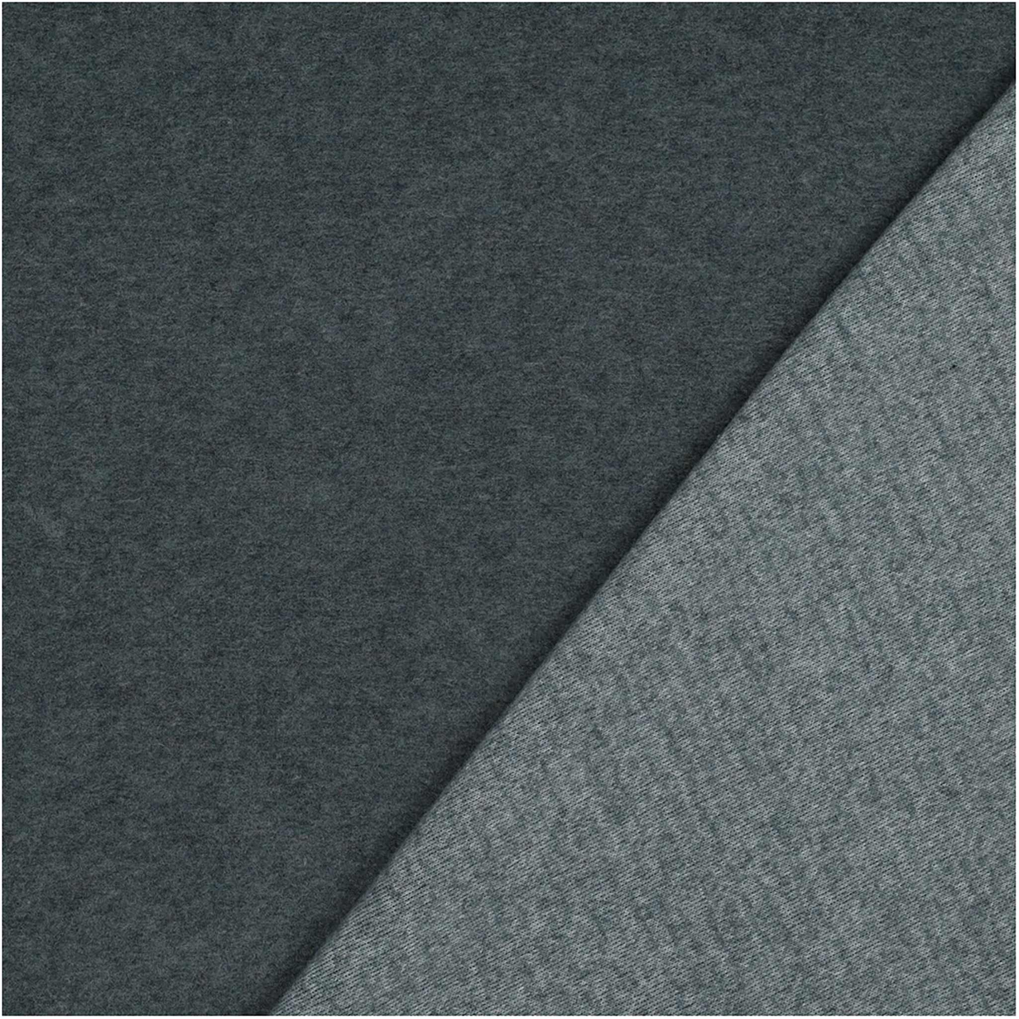 maDDma Stoff Fleecestoff Meri ab 0,5 x 1,5m Vliesstoff Wolle Wollstoff Wollfleece, blaugrau