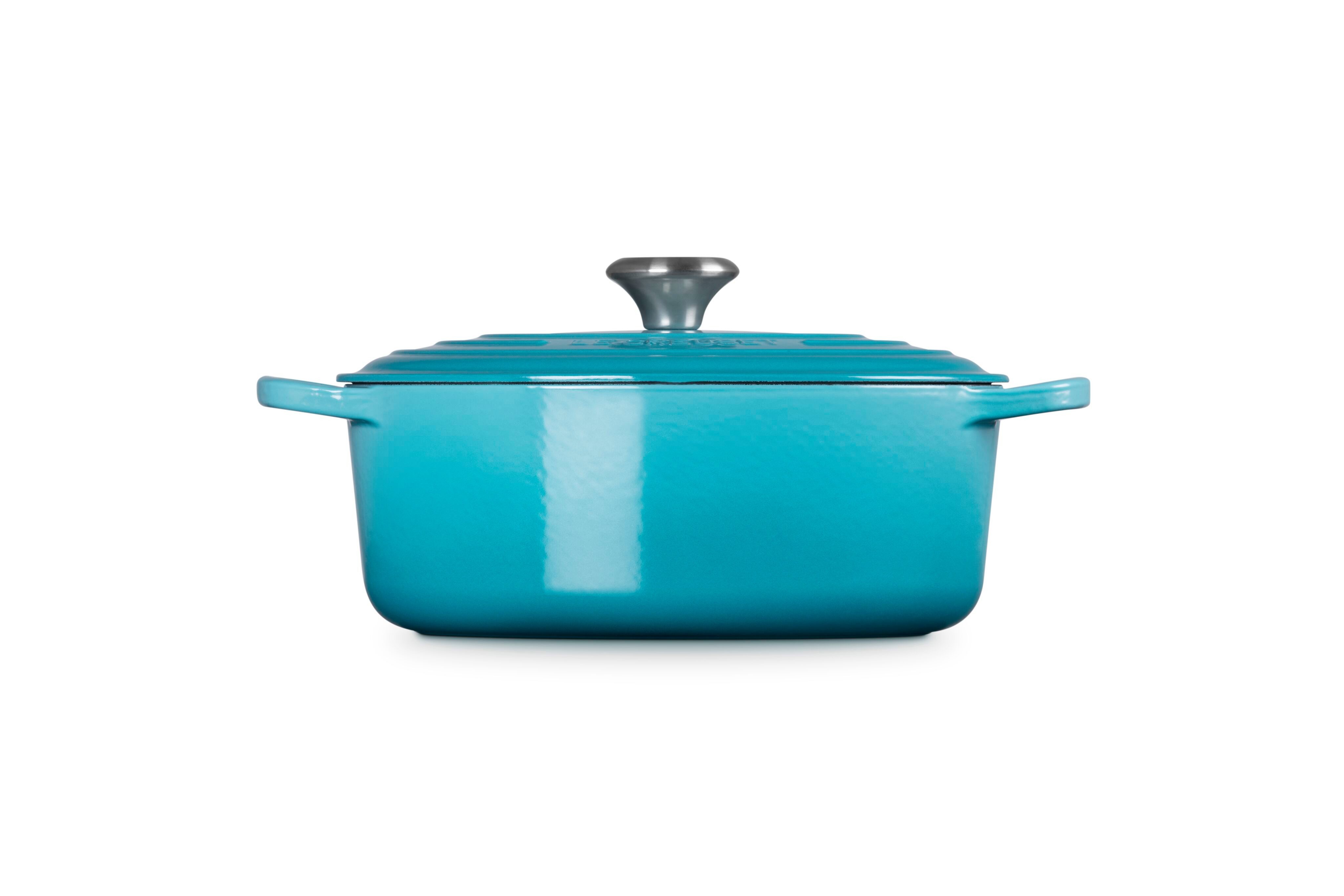 LE CREUSET Bräter Gusseisen-Bräter mit Deckel, Oval, Gusseisen, Ø 27 cm, Karibik, 21178271702430