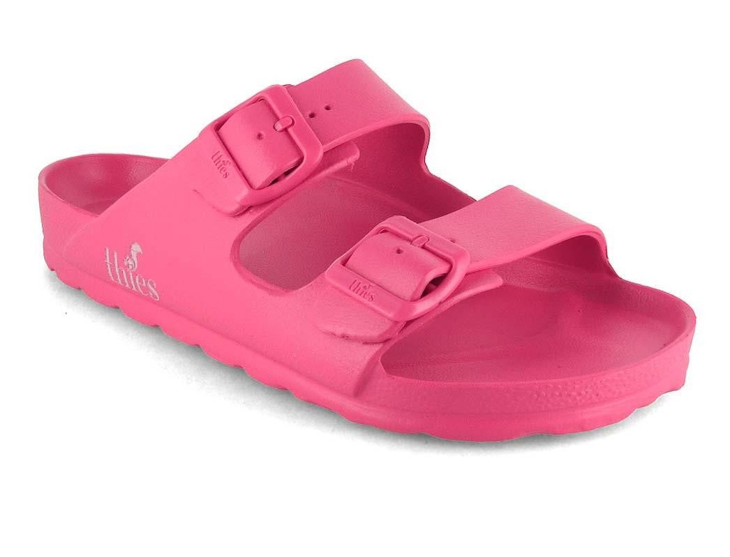 thies Organic Slipper Damen Hausschuhe, bordeaux Hausschuh