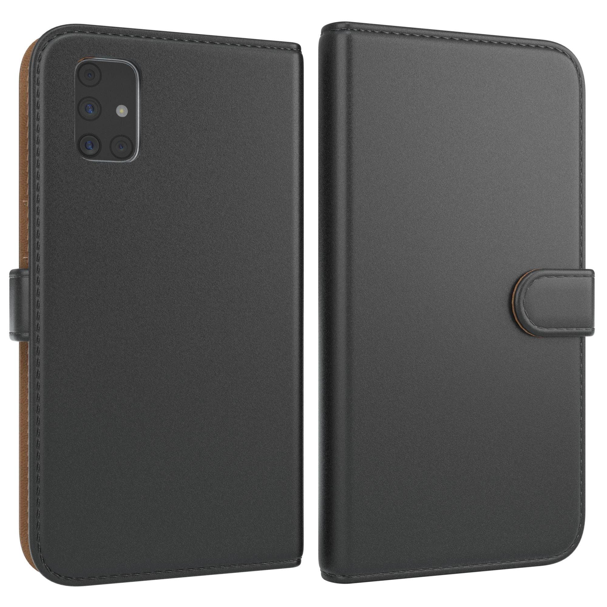 EAZY CASE Handyhülle Uni Bookstyle für Samsung Galaxy M51 6,7 Zoll, Schutzhülle mit Standfunktion Kartenfach Handytasche aufklappbar Etui