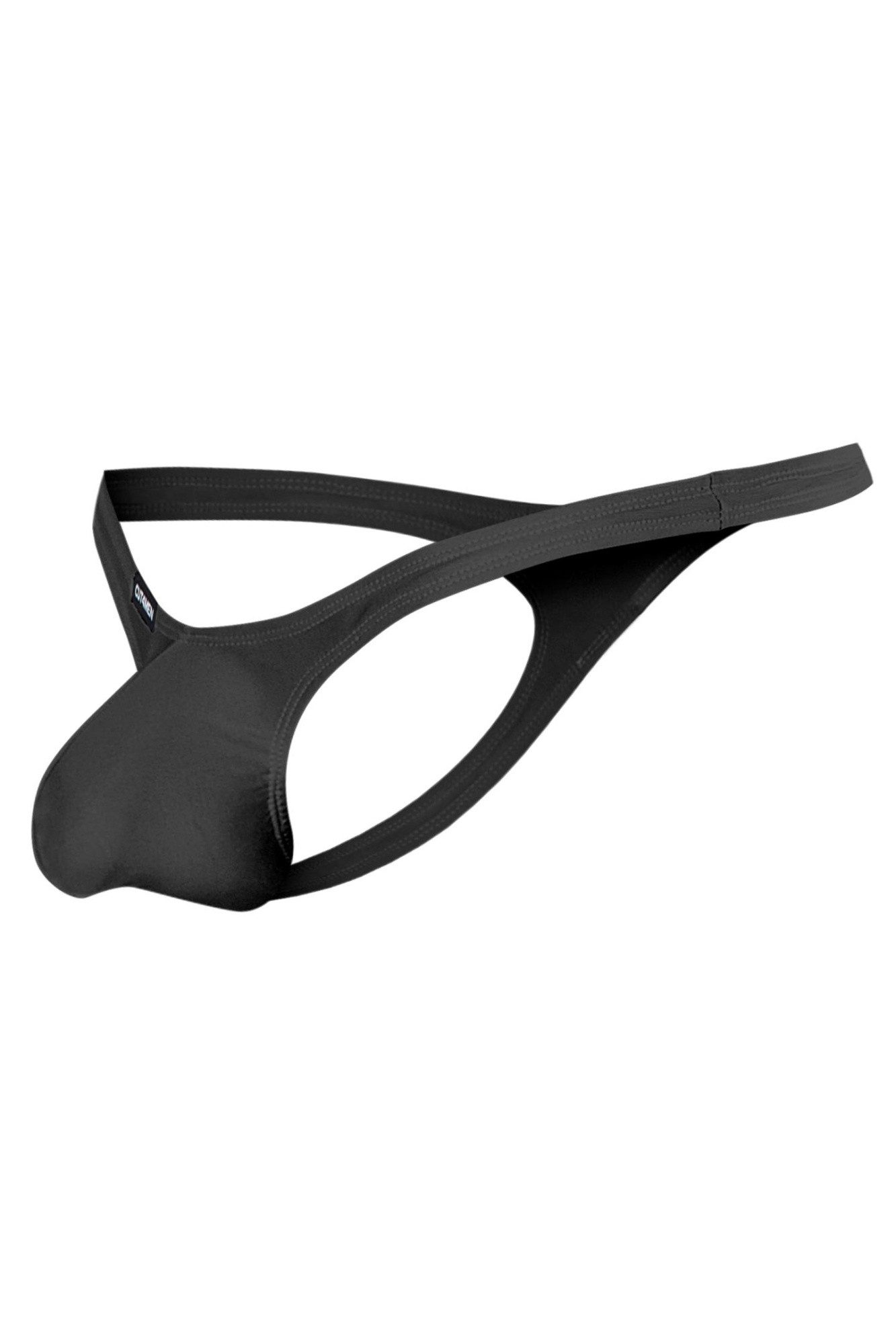String Schwarzer Low Rise Herren String knapp elastisch mit Suspensorium
