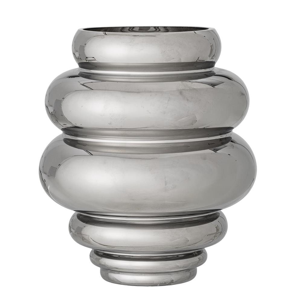 Bloomingville Dekovase Artan Vase in Weiß aus Steingut, mit 3D-Punkten, dänisches Design, Blumenvase Keramikvase Tischvase, Wohnaccessoire, Nordische Dekoration