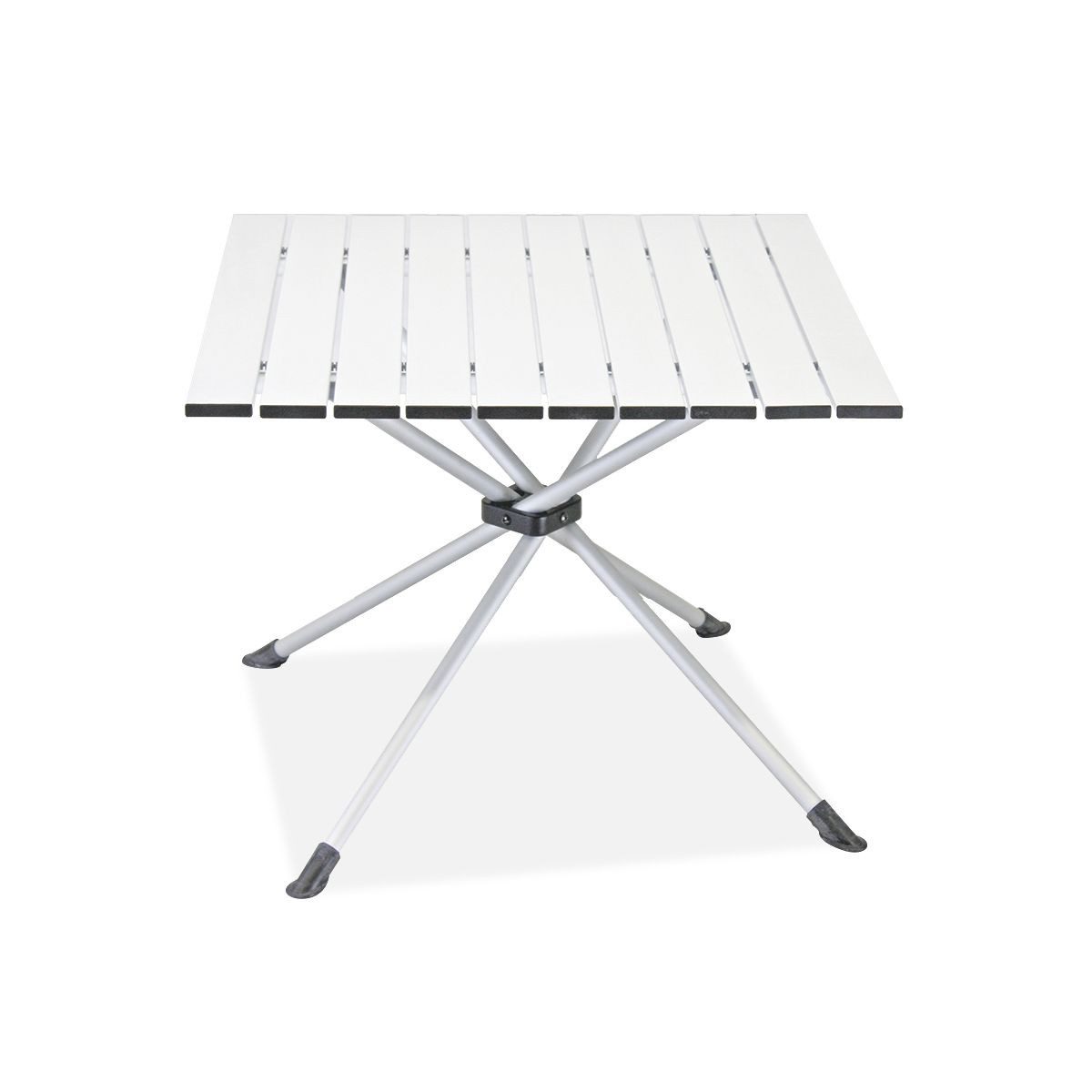 Portal Outdoor Campingtisch Klapptisch Falttisch Porto Gartentisch Rolltisch Alu 60 x 60cm (komplett-Set, 1 Tisch inkl. Aufbewahrungstasche), platzsparend klappbar und absolut wetterfest